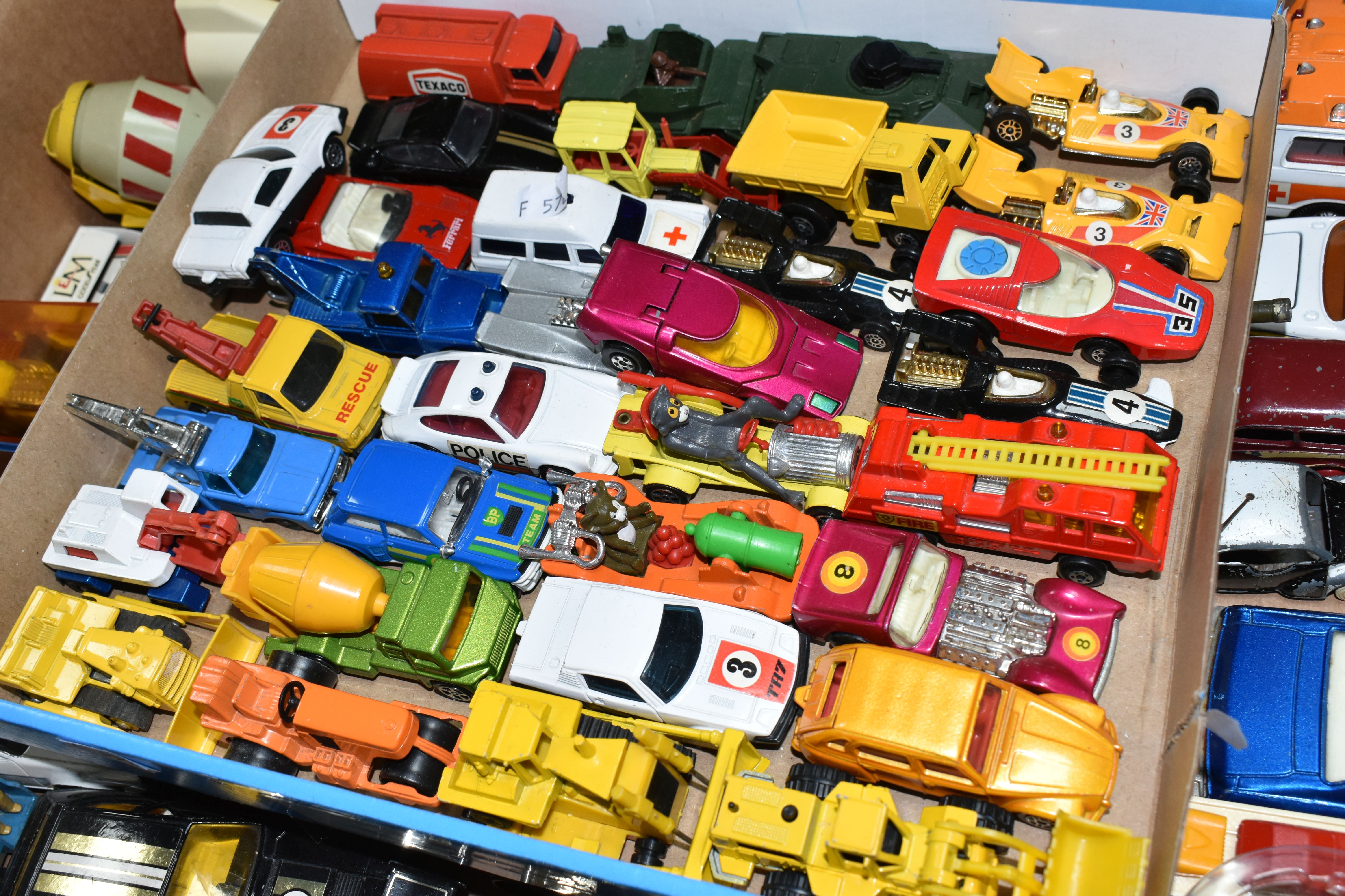 A QUANTITY OF UNBOXED AND ASSORTED PLAYWORN DIECAST VEHICLES, Dinky, Corgi, Matchbox (including - Image 2 of 6