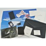 CONCORDE MEMORABILLIA, a document folder includes an A2 photograph of Concorde, a writing pad and