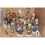 TWELVE HUMMEL FIGURES, comprising Serenade 85/0, The Soloist 135, Friends 136/1 (bow has losses,