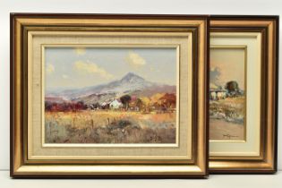 GERRIT ROON (SOUTH AFRICA 1937-2017) TWO SOUTH AFRICAN LANDSCAPES, both depicting whitewashed