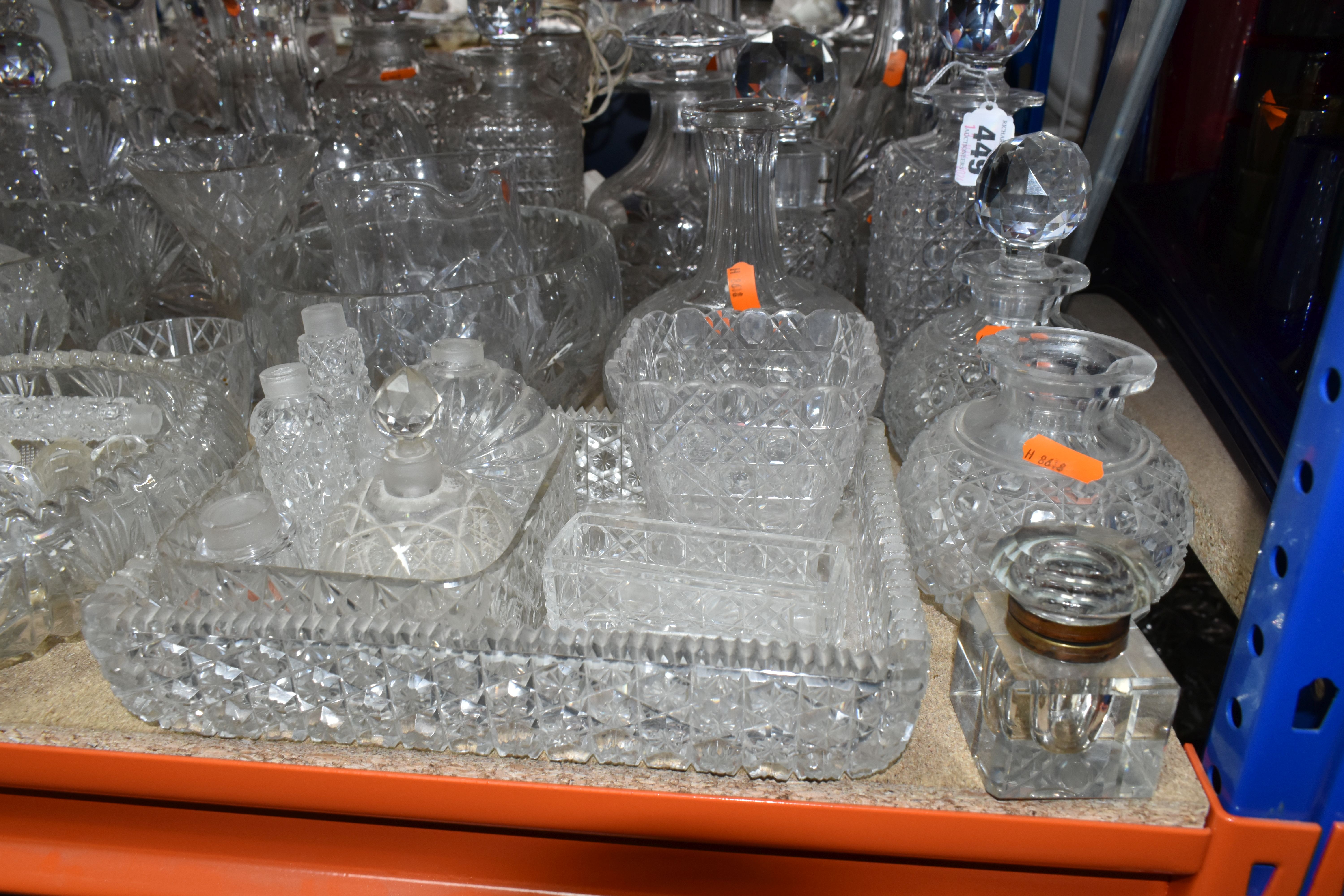 A LARGE VARIETY OF CRYSTAL CUT CLASS DECORATIVE WEAR including six 'Bohemian Crystal' glasses in - Image 5 of 9
