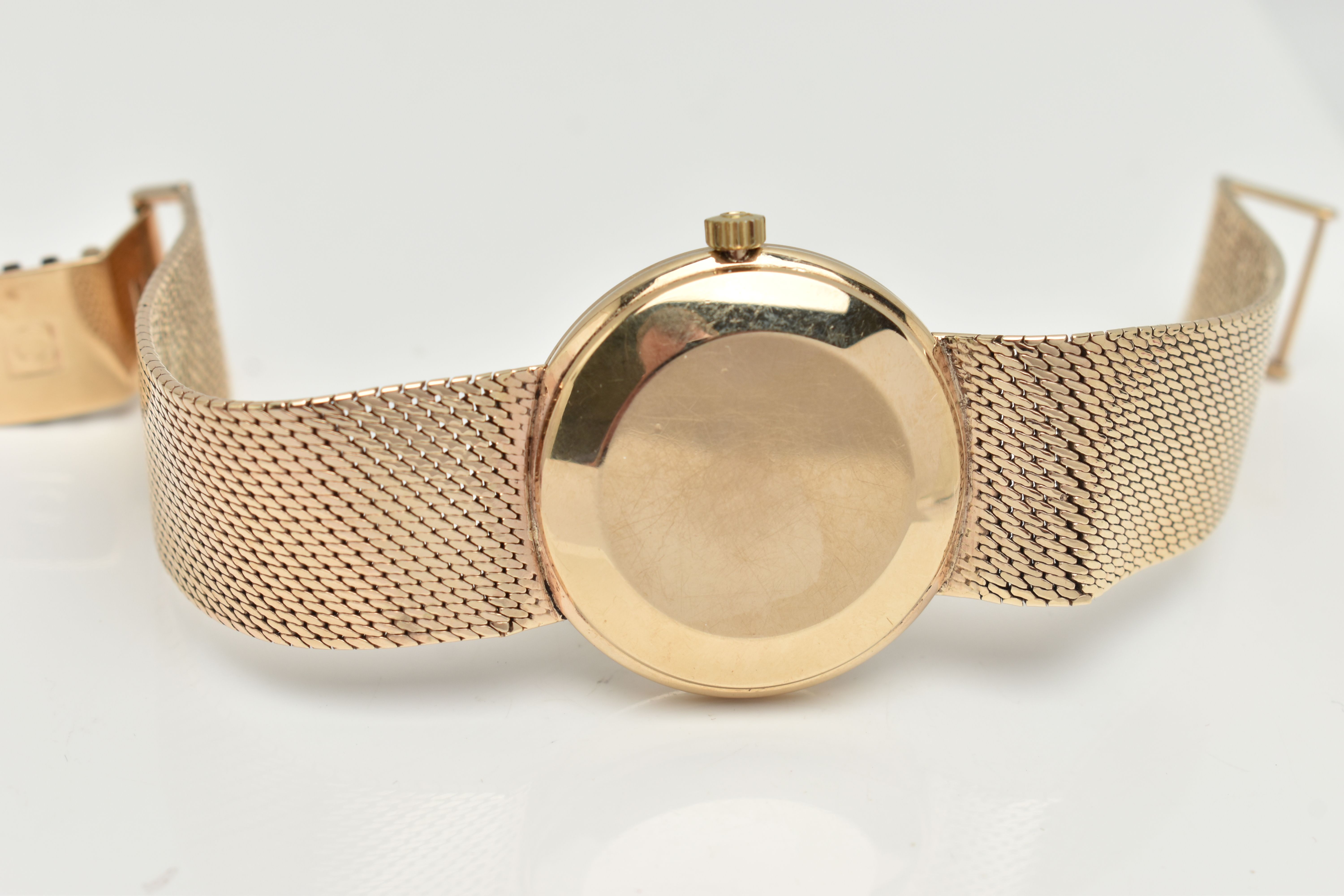 A 9CT GOLD 'OMEGA' WRISTWATCH, automatic movement, round gold tone dial, signed 'Omega automatic - Image 5 of 9