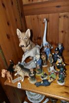 A GROUP OF ANIMAL THEMED ORNAMENTS, comprising Royal Doulton and Robert Harrop 'Country Companions',