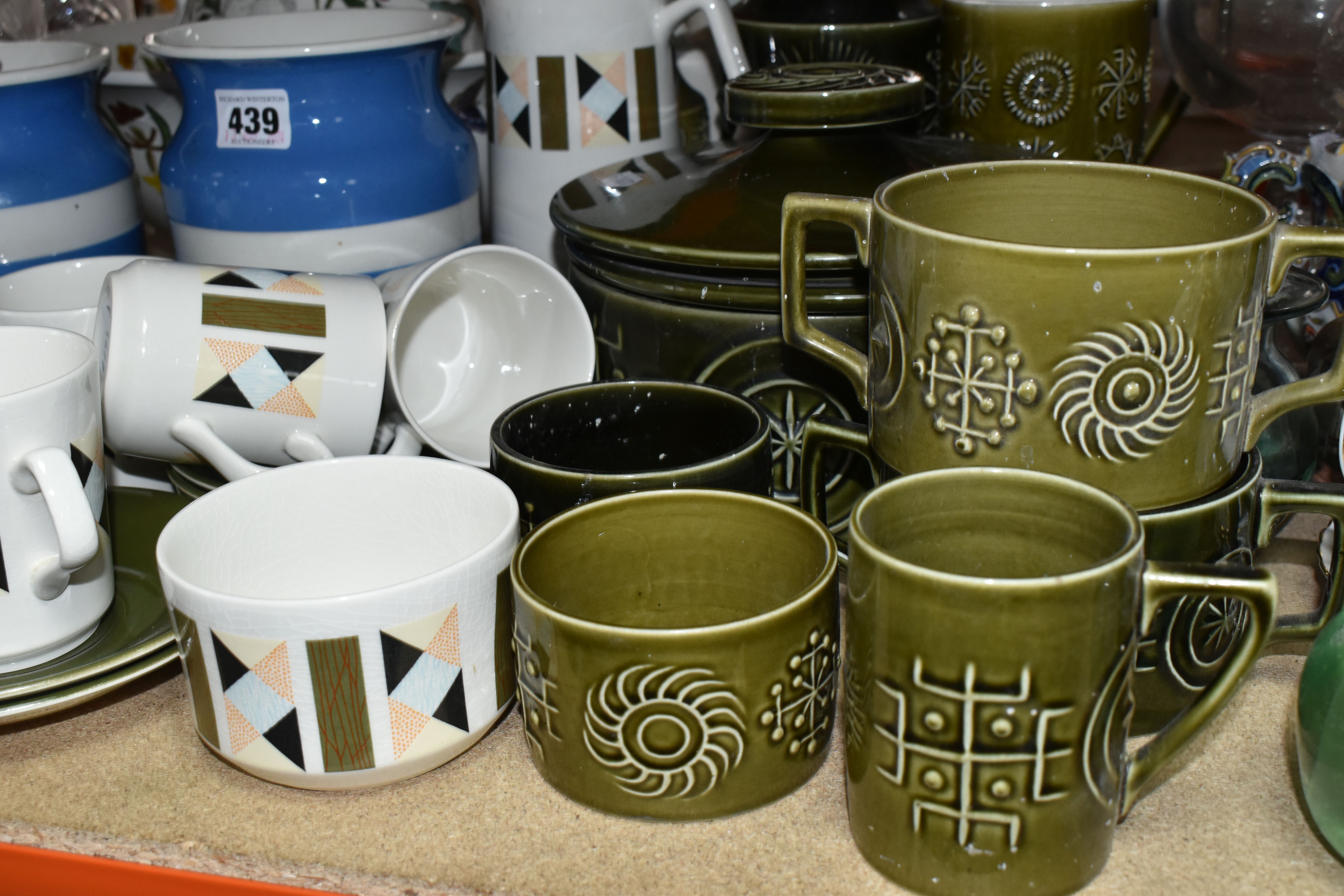 A LARGE COLLECTION OF CERAMIC KITCHENWARE INCLUDING PORTMERION, BESWICK AND T.G. GREEN 'CORNISH - Image 2 of 7