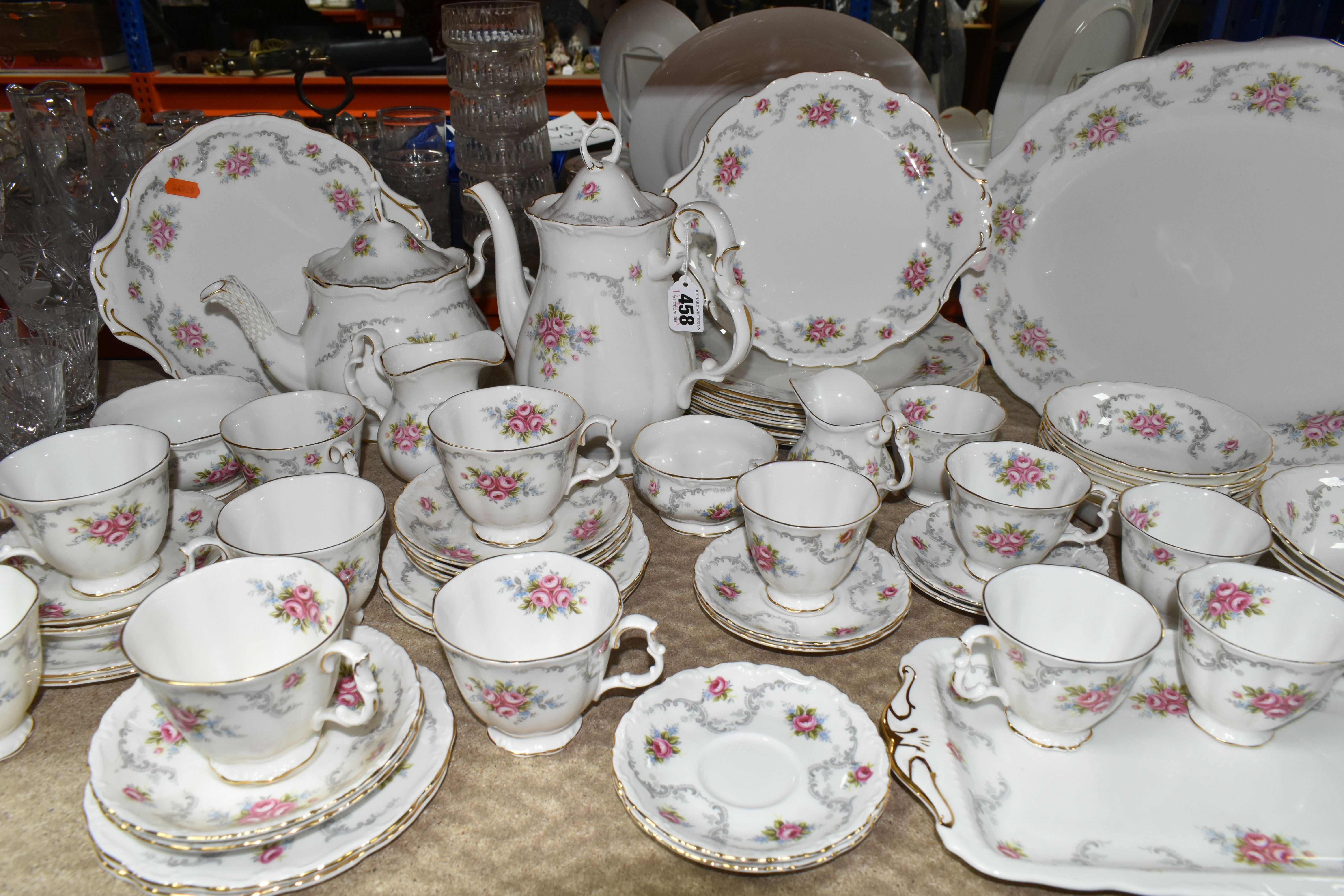 ROYAL ALBERT 'TRANQUILITY' DINNER SET, including six coffee cups and saucers, six tea cups and
