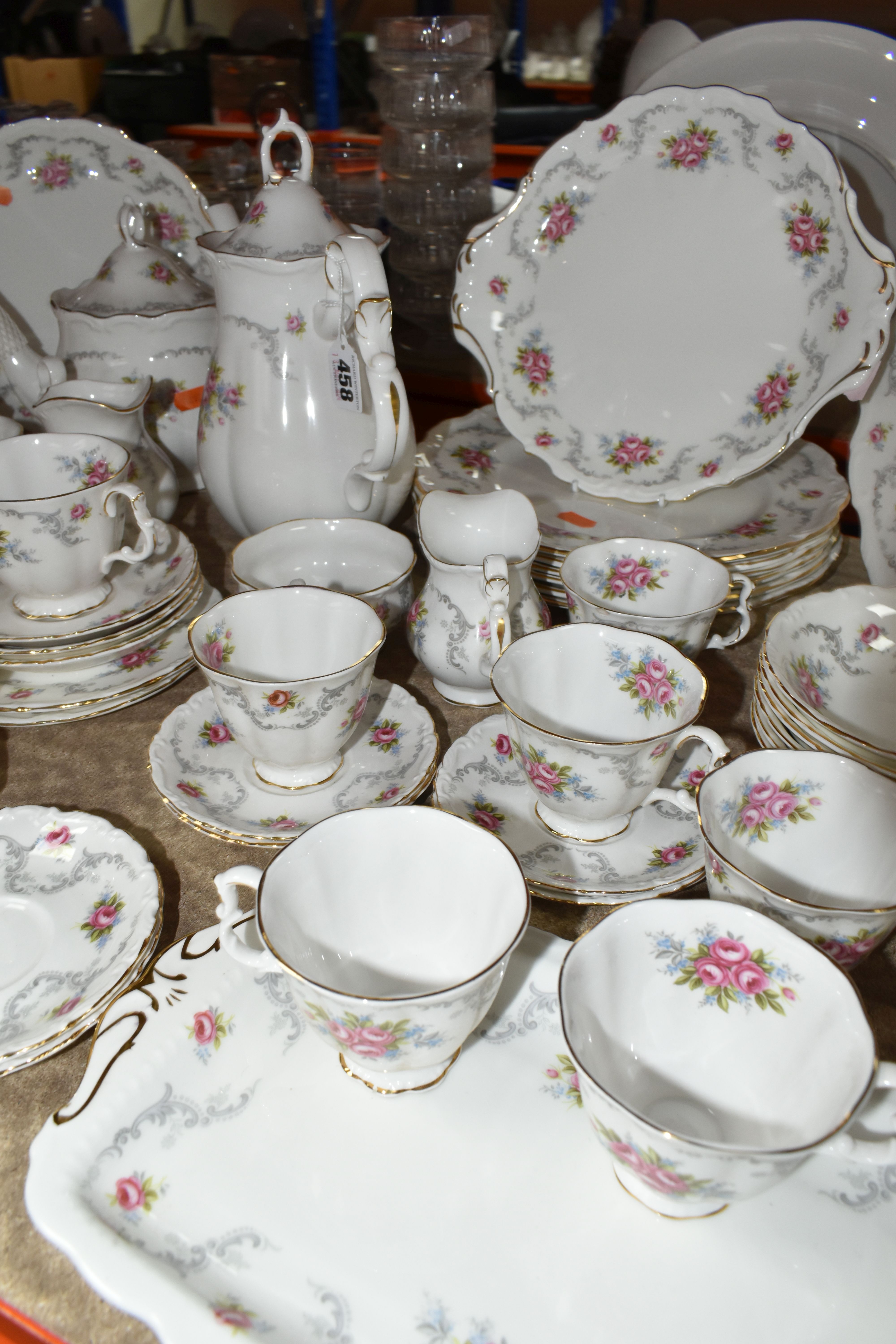 ROYAL ALBERT 'TRANQUILITY' DINNER SET, including six coffee cups and saucers, six tea cups and - Image 3 of 7