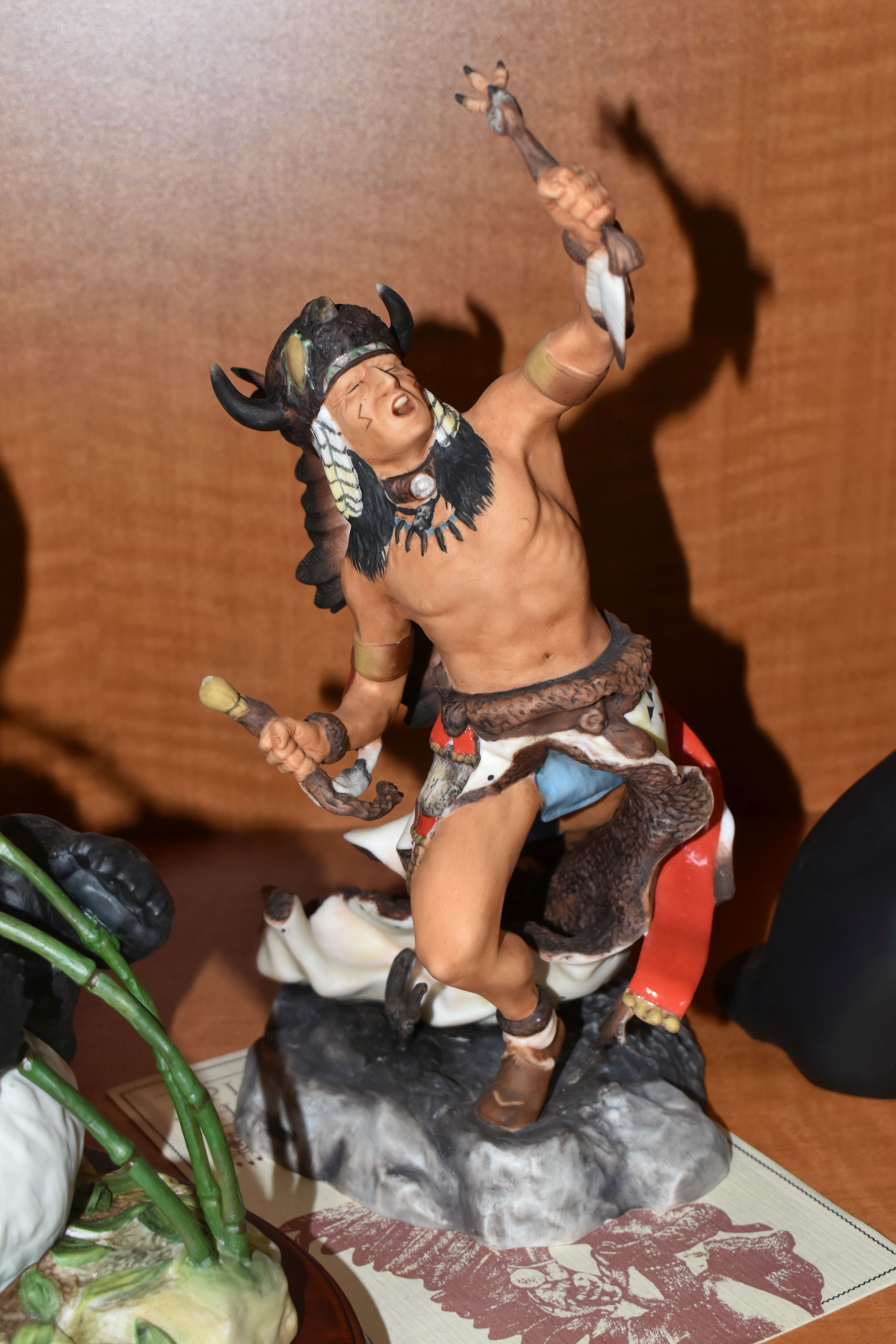 FIVE FRANKLIN MINT FIGURES, comprising 'Spirit of the Sioux', with paperwork, 'Pride & Joy' ( - Image 4 of 13