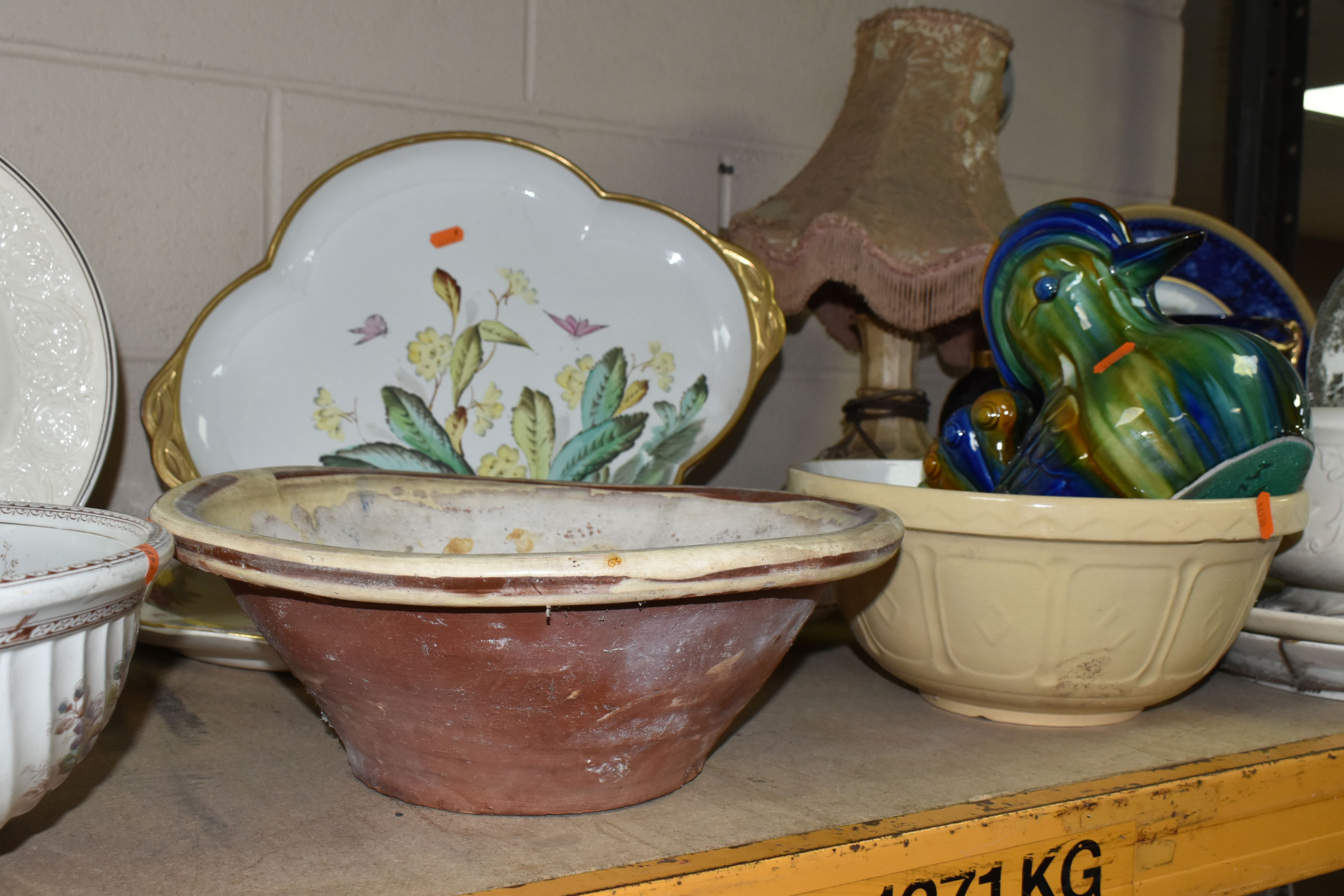 A GROUP OF LARGE CERAMIC ITEMS, to include a Royal Doulton series ware planter D2973 (hairline, - Image 4 of 8
