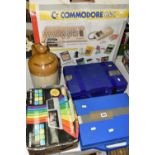 COMMODORE 64 COMPUTER BOXED WITH GAMES, computer is in working condition (see photo, television