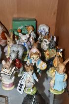 FOURTEEN BESWICK BEATRIX POTTER FIGURES, comprising Johnny Town-Mouse BP-3b backstamp (possibly