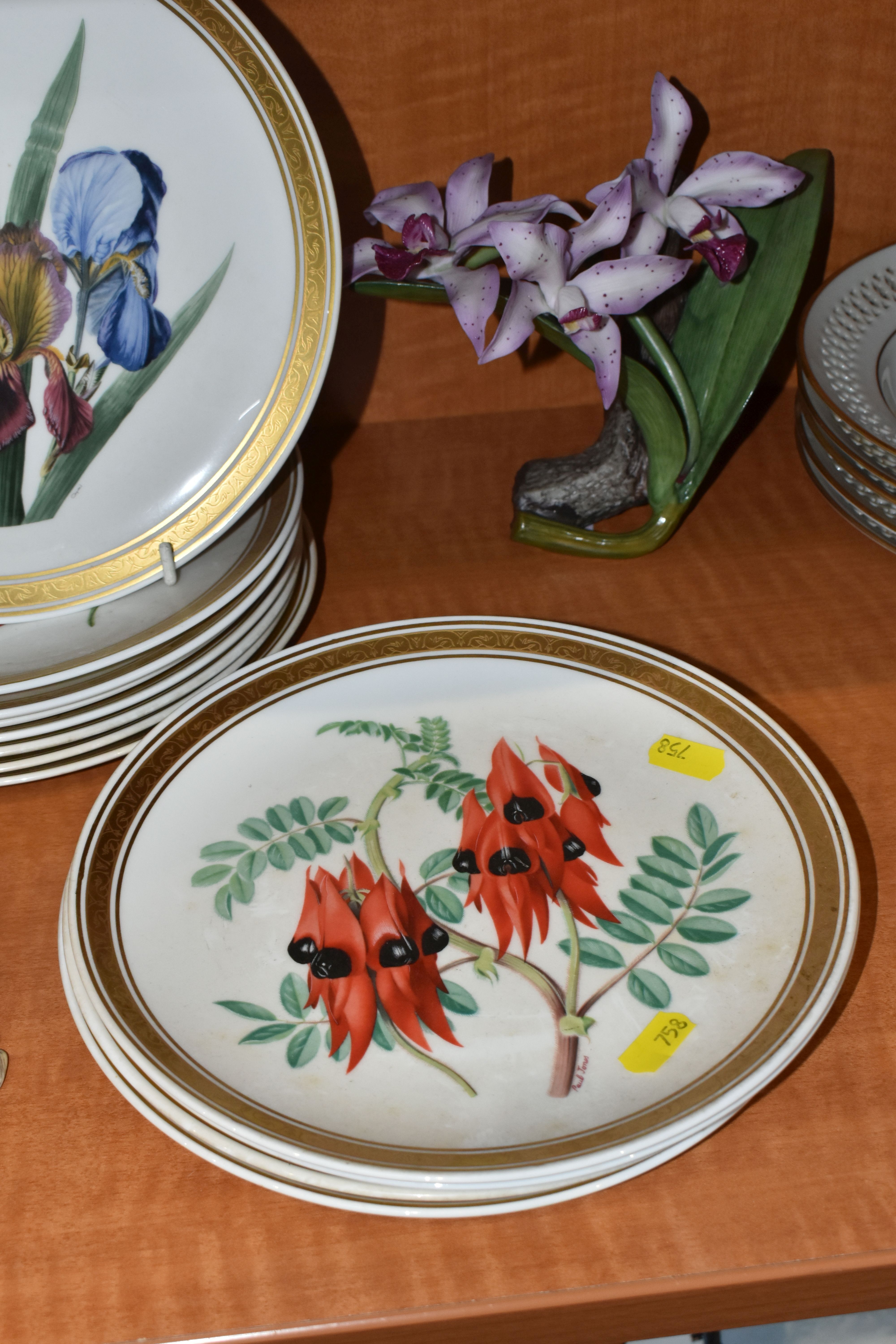 TWO SETS OF TWELVE BOTANICAL COLLECTORS PLATES BY FRANKLIN PORCELAIN AND BING & GRONDAHL FOR DANBURY - Image 3 of 10