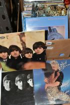 ONE BOX OF LP RECORDS, approximately seventy LP records, artists include Elvis, the Beatles 'Beatles