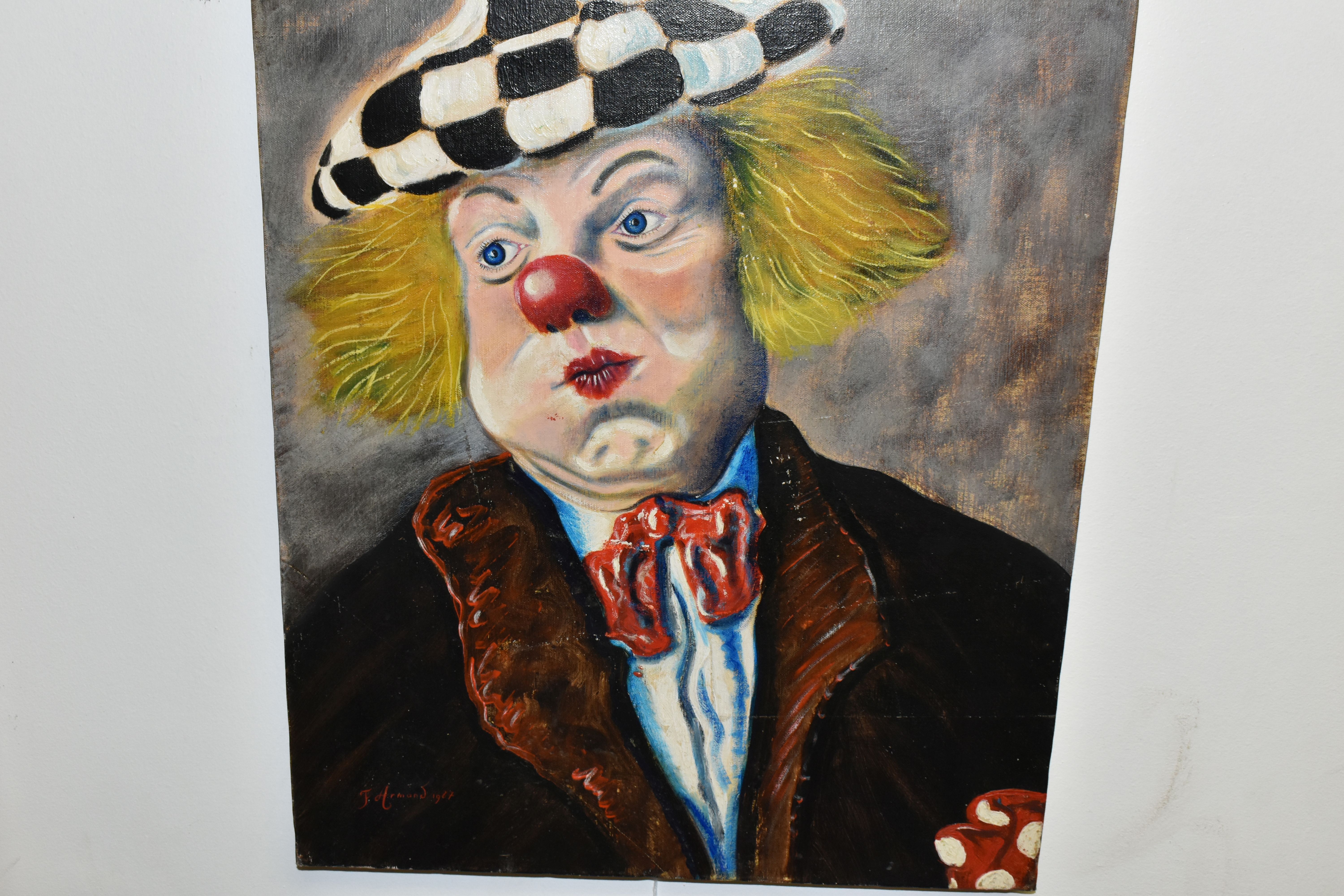 AFTER BERNARD BUFFETT 'TETE DE CLOWN', an unsigned copy of the head of clown, oil on canvas, - Bild 2 aus 8