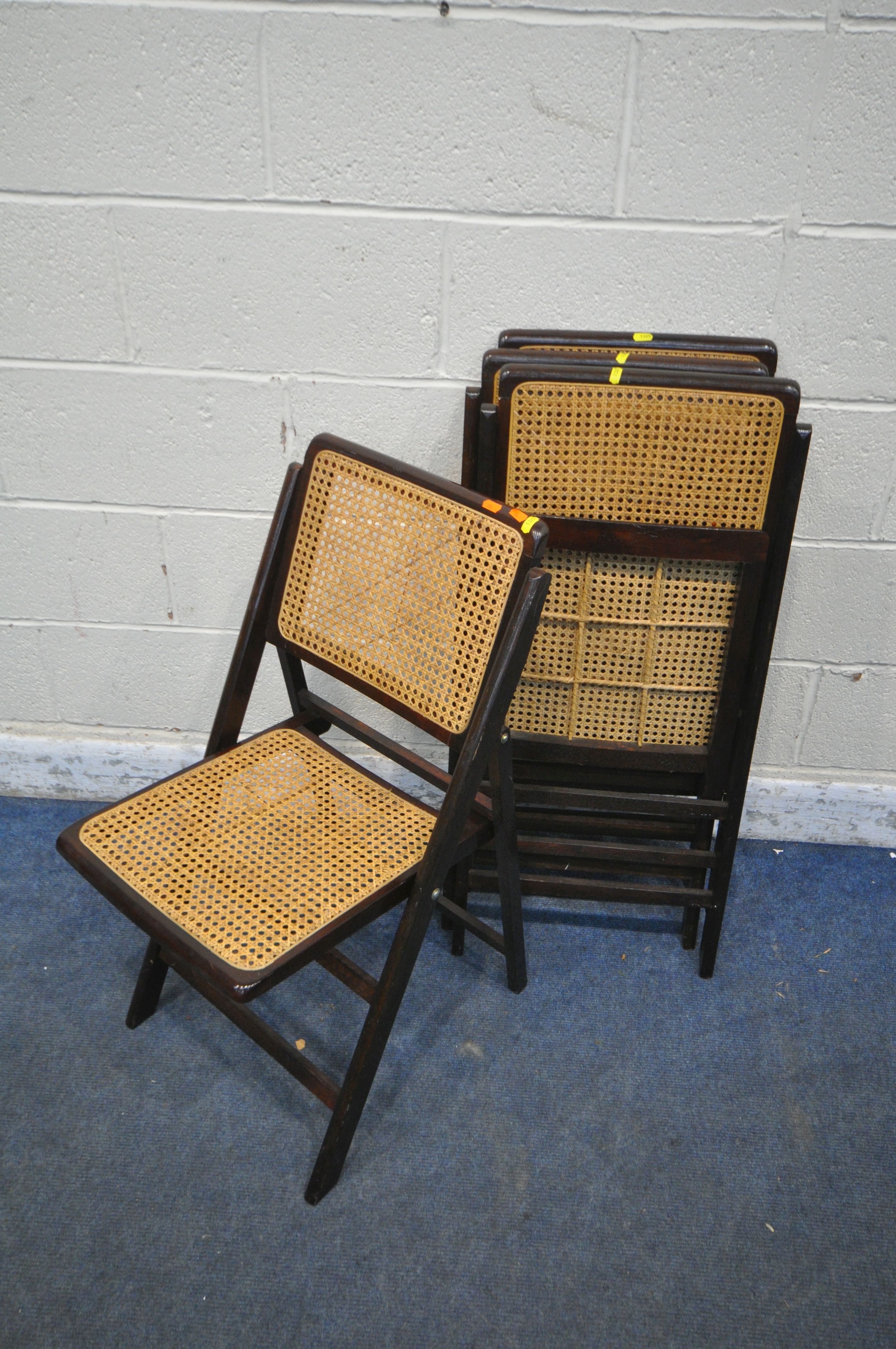 A SELECTION OF CHAIRS, to include a pair of pine hall chairs, a set of four mid-century teak chairs, - Image 6 of 6