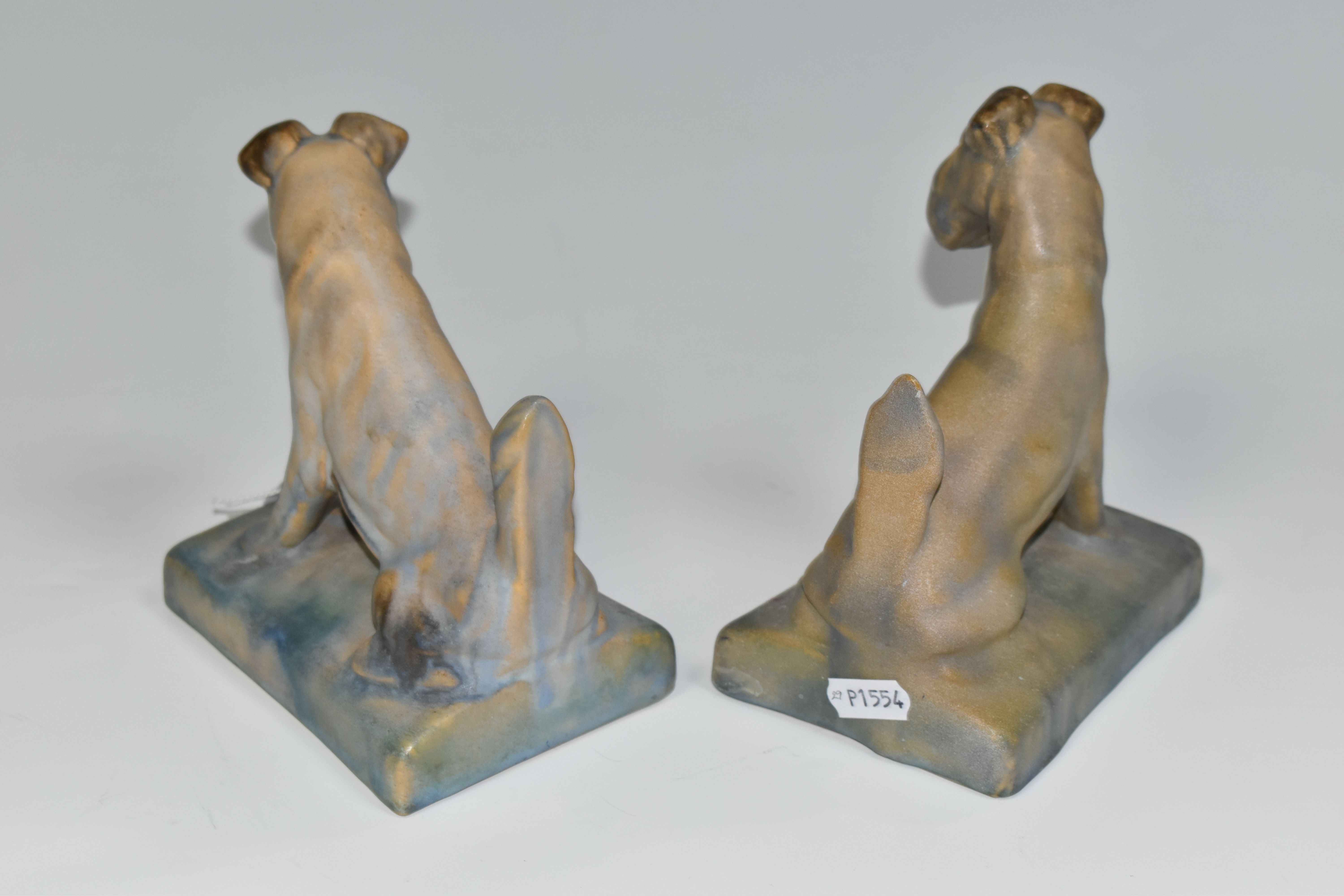 A PAIR OF BOURNE DENBY TERRIER BOOKENDS, 1920s-1930s Danesby Ware, printed marks to base, height - Image 4 of 5