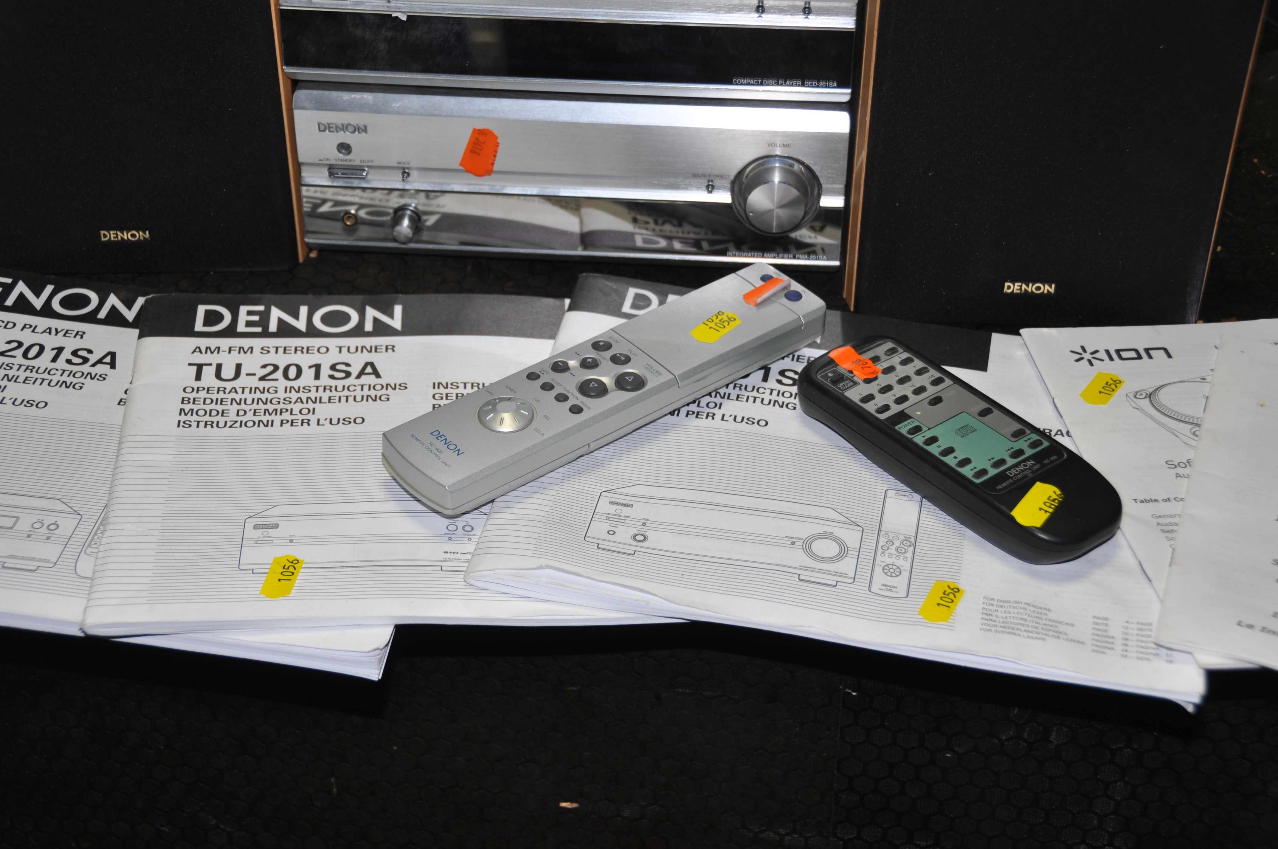 A DENON AND ION COMPONENT HI FI comprising of a PMA-201SA amplifier, a DCD-201SA cd player, a PMA- - Image 3 of 3