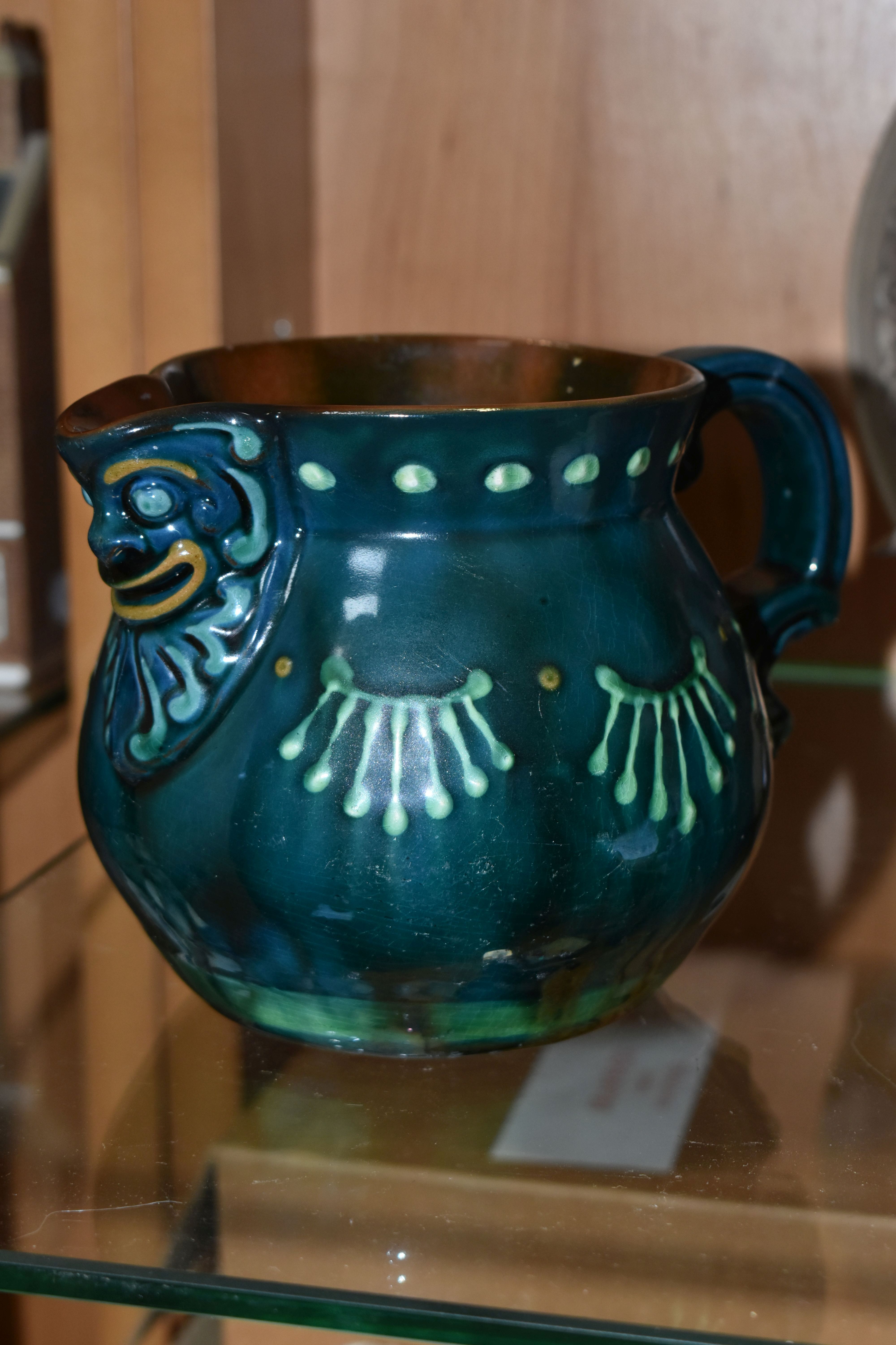 THREE PIECES OF ART POTTERY, comprising a Pilkington's vase decorated with fish on a red ground, - Image 8 of 11