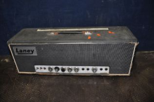 AN EARLY LANEY 100 WATT VALVE GUITAR AMPLIFIER HEAD Serial Number 326 (no power cable so UNTESTED)(