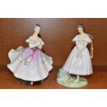 TWO ROYAL DOULTON FIGURES OF BALLERINAS, La Sylph ide HN2138 and The Ballerina HN2116 (2) (Condition