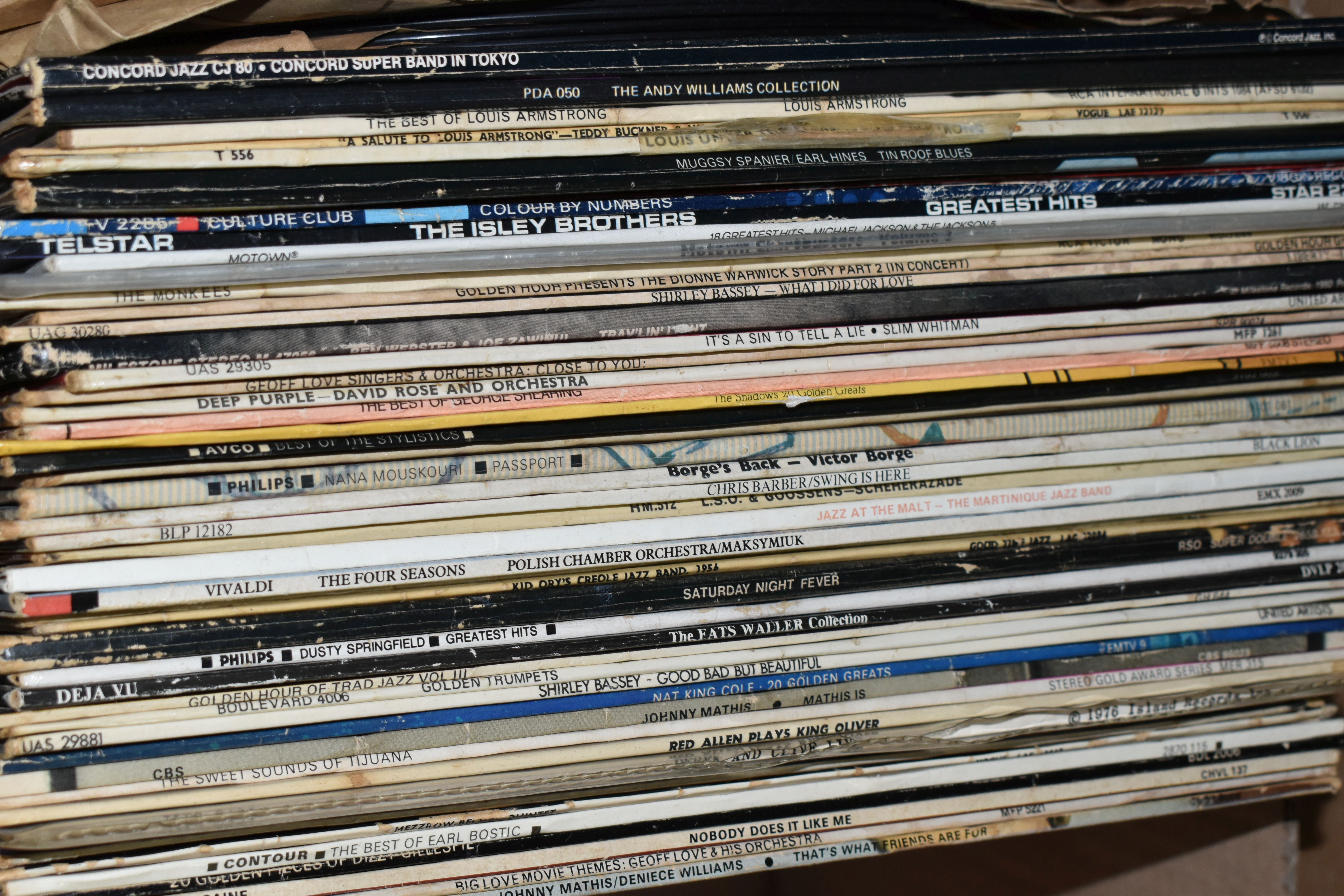 THREE BOXES OF RECORDS AND CDS, to include over one hundred vinyl LPs and 12'' singles, by artists - Image 2 of 4