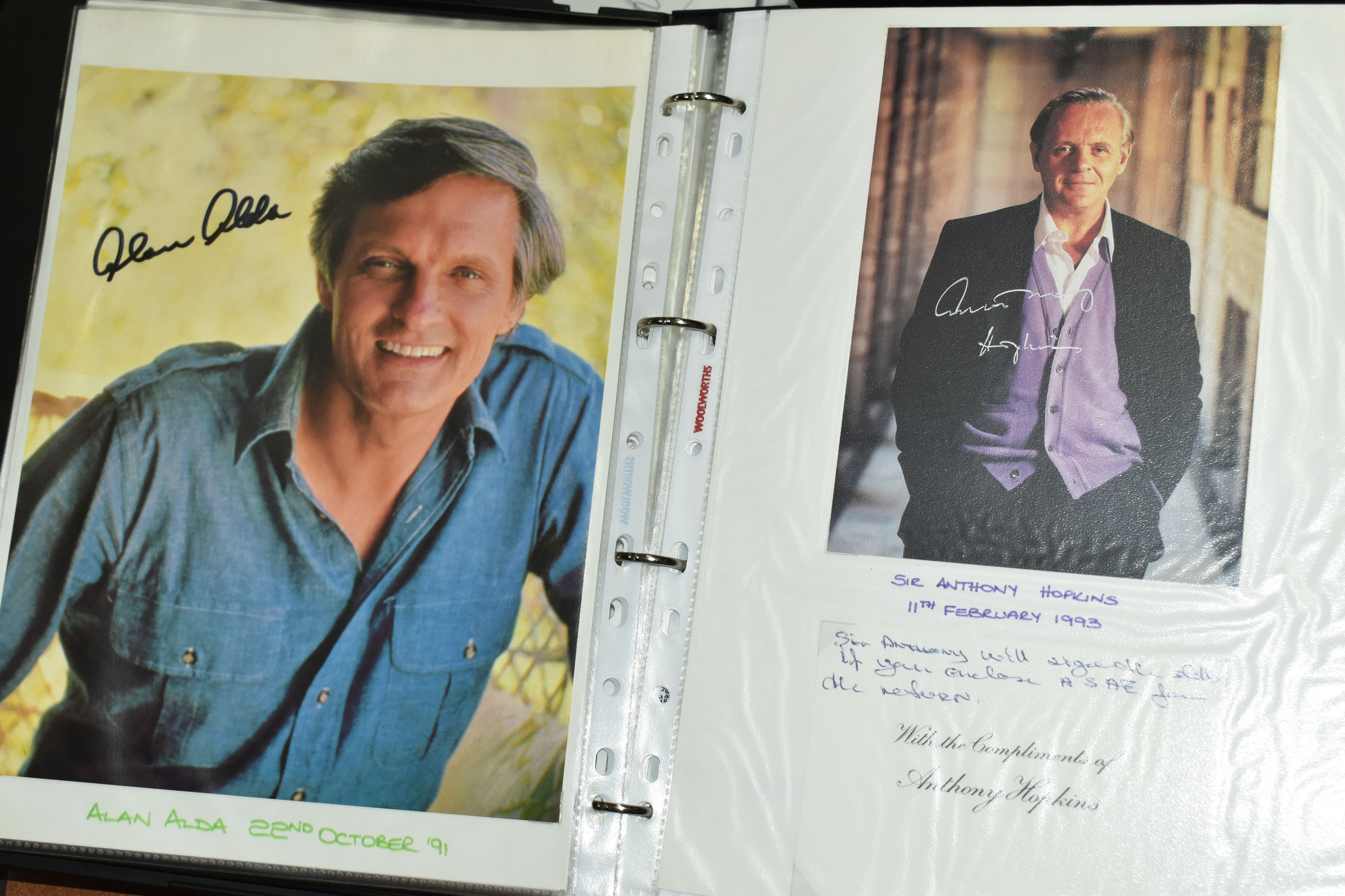 PHOTOGRAPH / AUTOGRAPH ALBUMS, Two Albums containing 155 photographs, photocards and letters, all of - Image 6 of 16