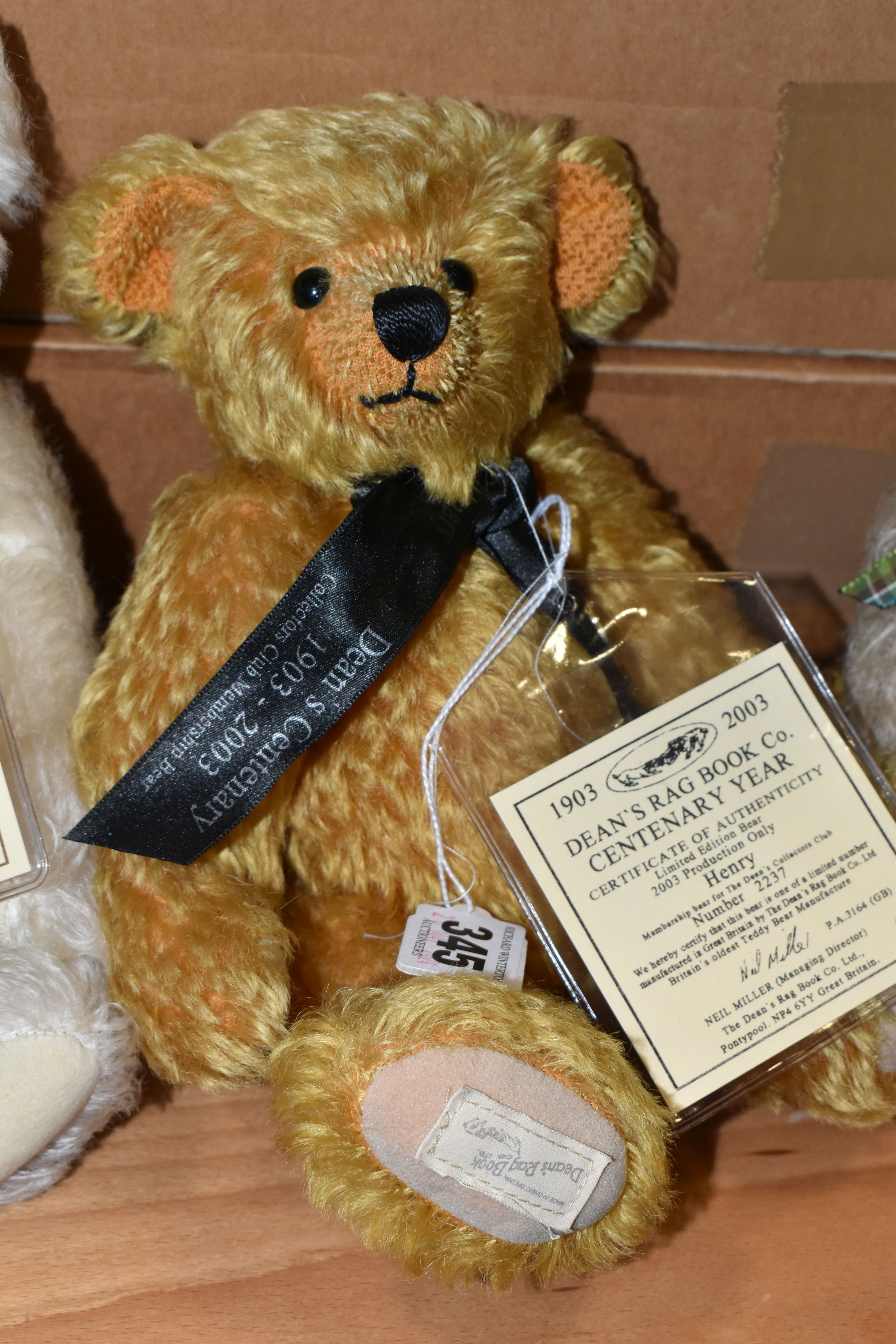 THREE BOXED DEAN'S RAG BOOK LIMITED EDITION TEDDY BEARS, membership bears for The Dean's - Image 3 of 4