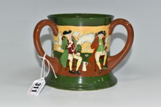 A WILEMAN & CO FOLEY INTARSIO TYG, model no 3342, decorated with tavern scenes, printed backstamp