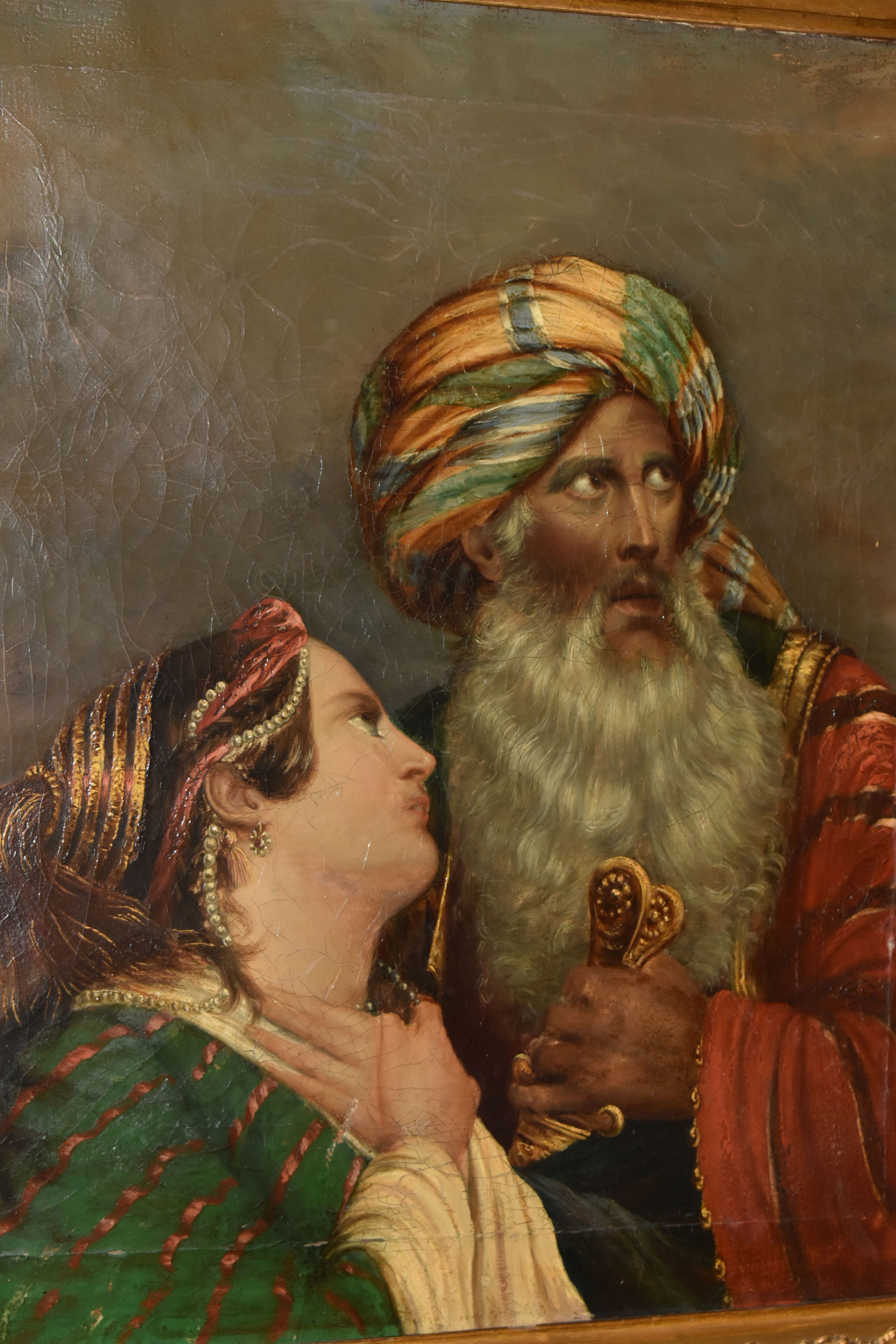 R. A. BARTLETT (19TH CENTURY) AN ORIENTALISM PORTRAIT, depicting a male figure with colourful turban - Bild 2 aus 8