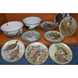 A COLLECTION OF TWELVE FRANKLIN PORCELAIN 'GAMEBIRDS OF THE WORLD' COLLECTORS PLATES AND TWO