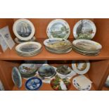 A SET OF TWELVE ROYAL WORCESTER MONTHS OF THE YEAR COLLECTORS PLATES WITH SCENES BY PETER BARRETT, A