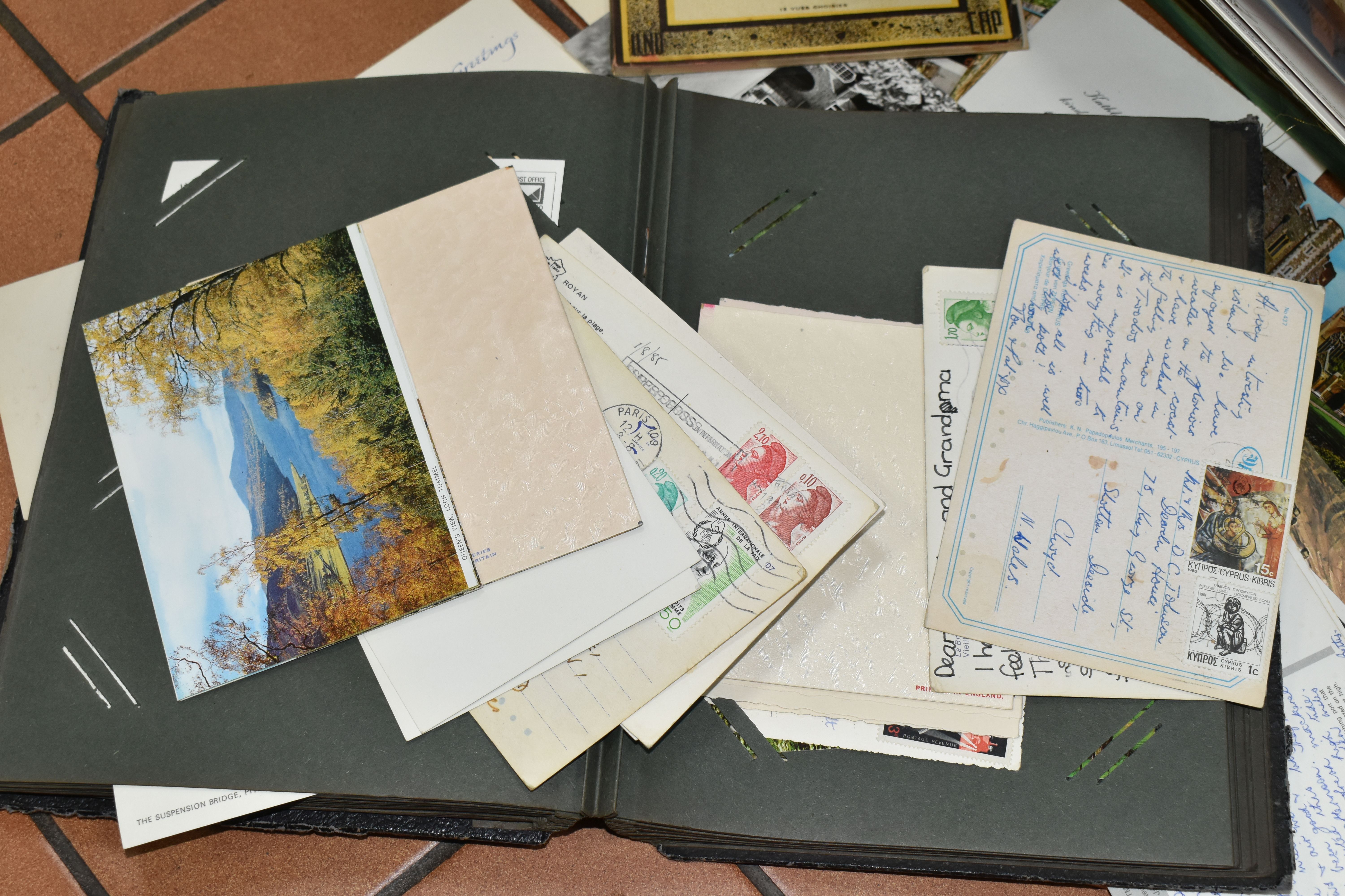 TWO BOXES AND LOOSE EPHEMERA AND WALKING STICKS, including a large collection of vintage - Image 11 of 13