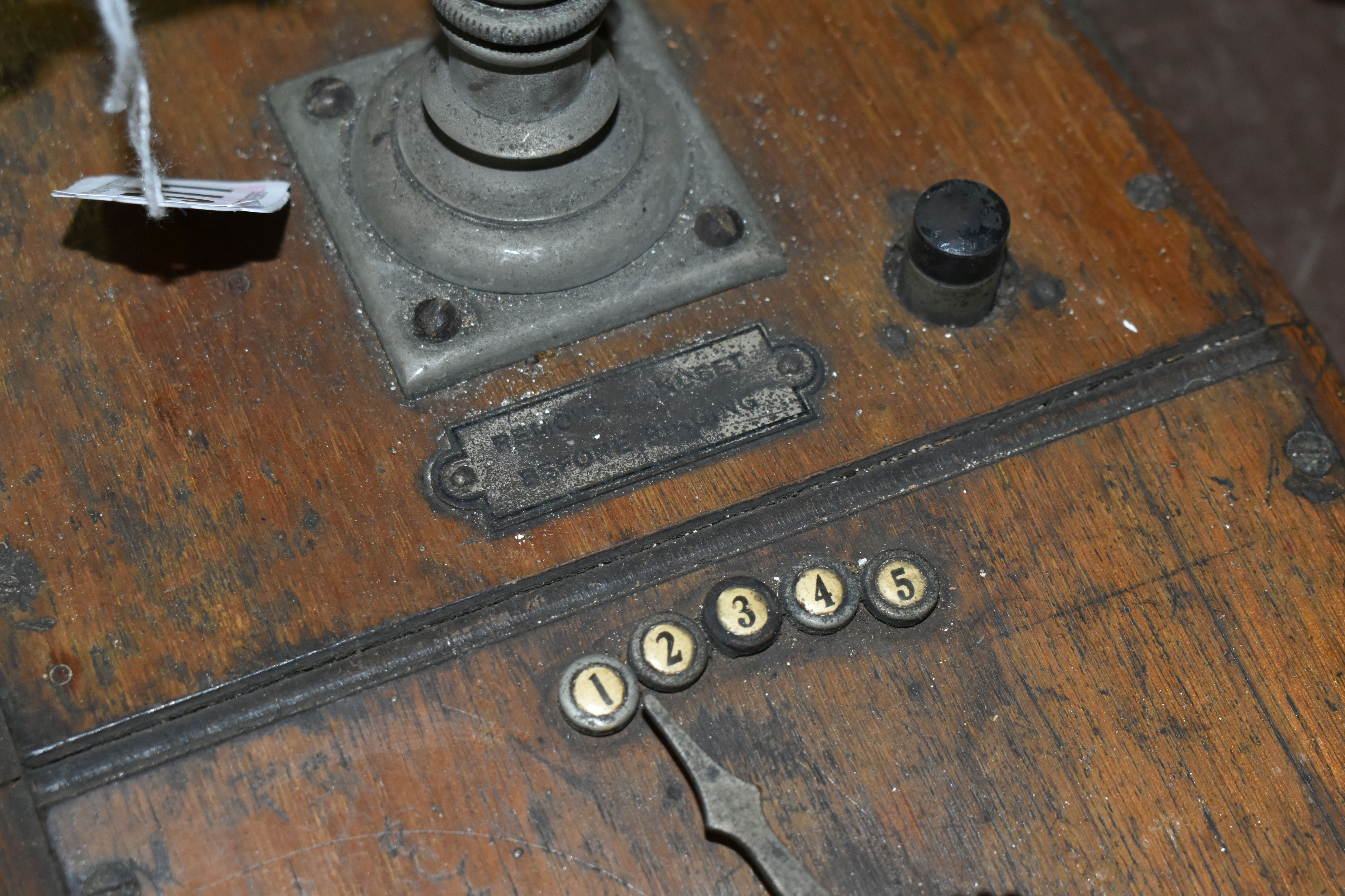 ONE BOX AND LOOSE EARLY 20TH CENTURY TELEPHONE PARTS, to include bells, switches, handsets, etc. ( - Image 5 of 8