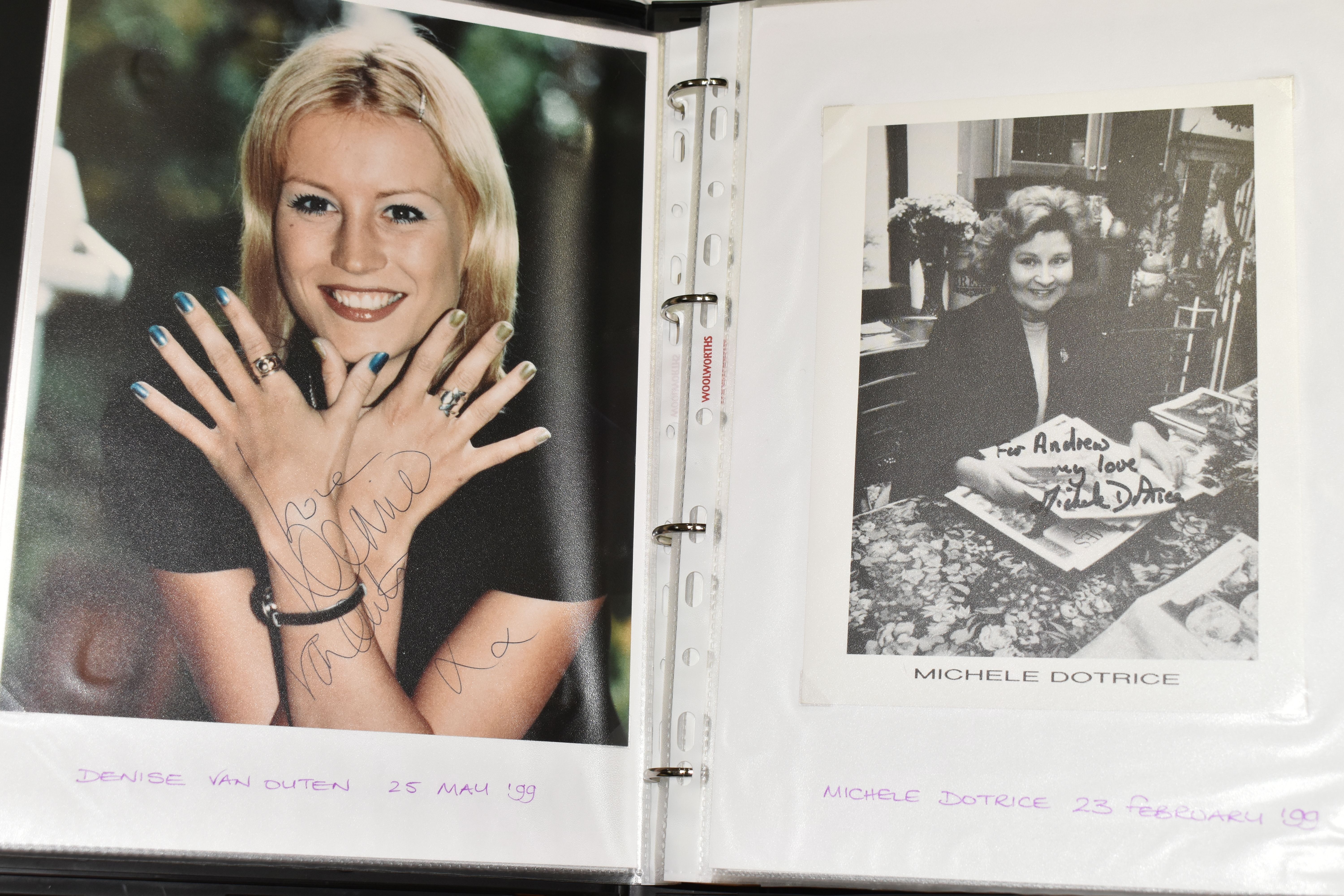 PHOTOGRAPH / AUTOGRAPH ALBUMS, Two Albums containing 155 photographs, photocards and letters, all of - Image 3 of 16