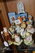 A GROUP OF BEATRIX POTTER AND BRAMBLY HEDGE FIGURES ETC, comprising Beswick Beatrix Potter