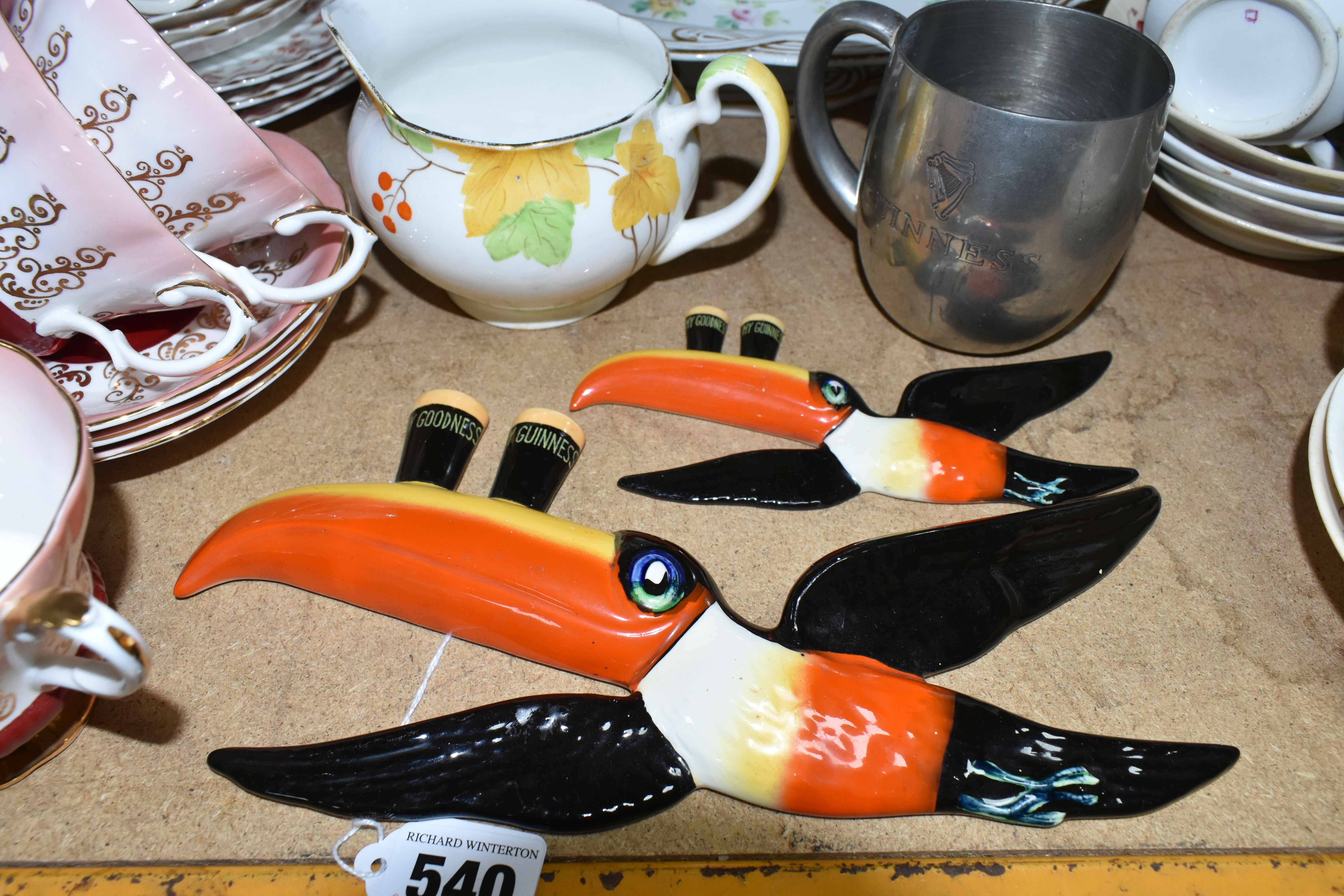 A GROUP OF NAMED CERAMICS, comprising two graduated Carlton Ware Guinness toucan wall plaques ( - Image 6 of 11