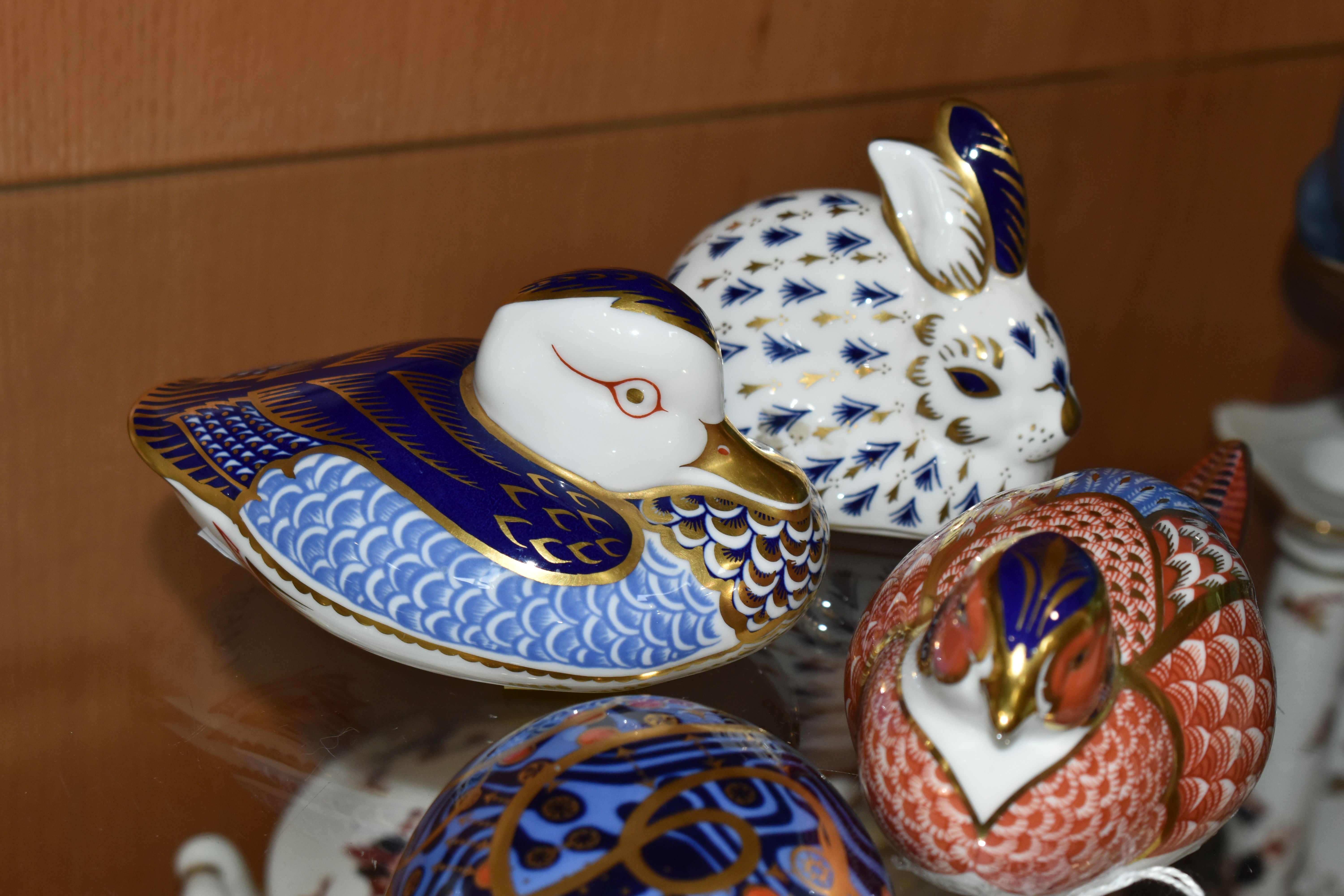 A GROUP OF FOUR ROYAL CROWN DERBY IMARI PAPERWEIGHTS, comprising 'Computer Mouse' modelled by Mark - Image 2 of 5