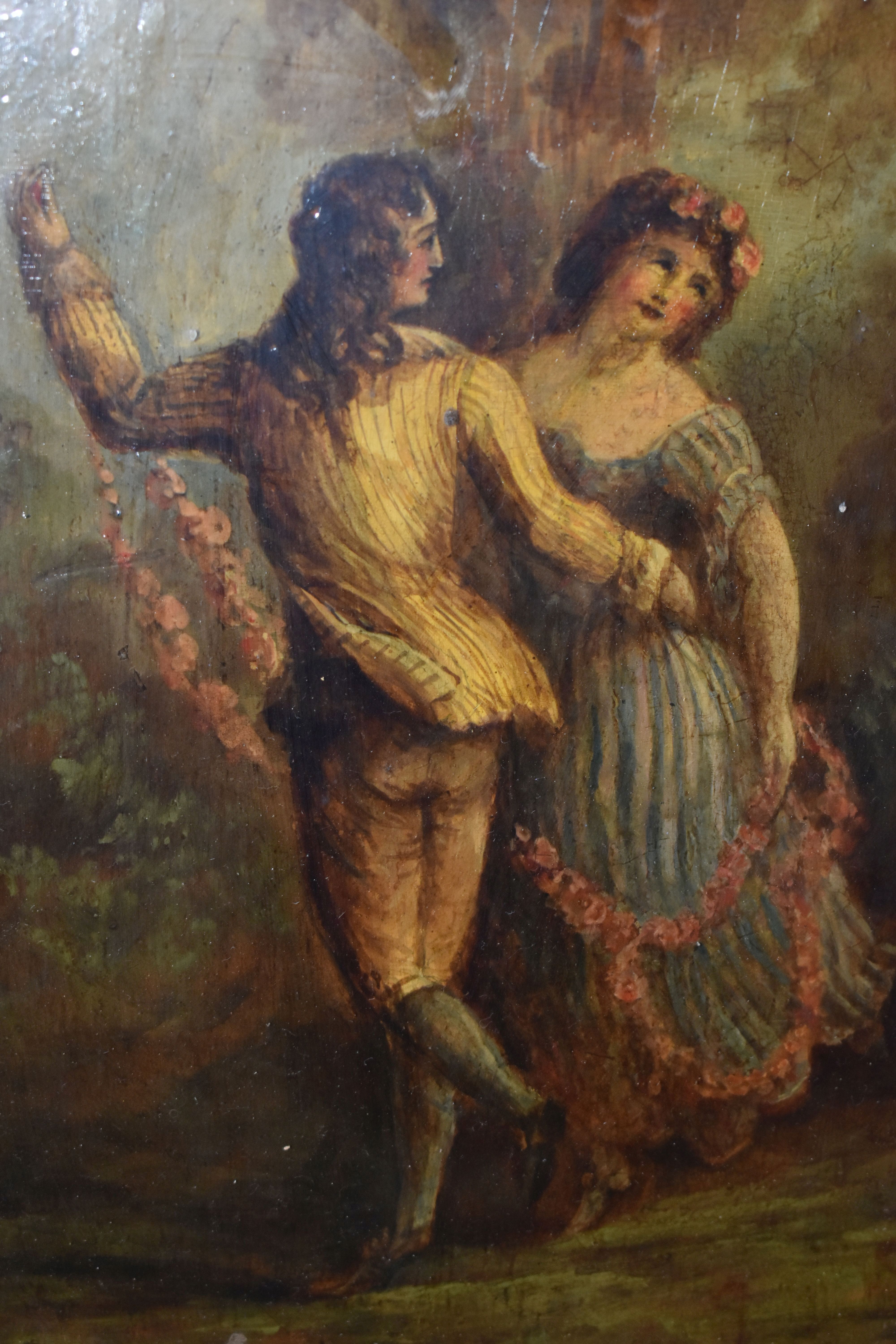 A 19TH CENTURY STUDY OF ROMANTIC DANCING FIGURES, he has one arm around her waist while holding a - Bild 3 aus 5