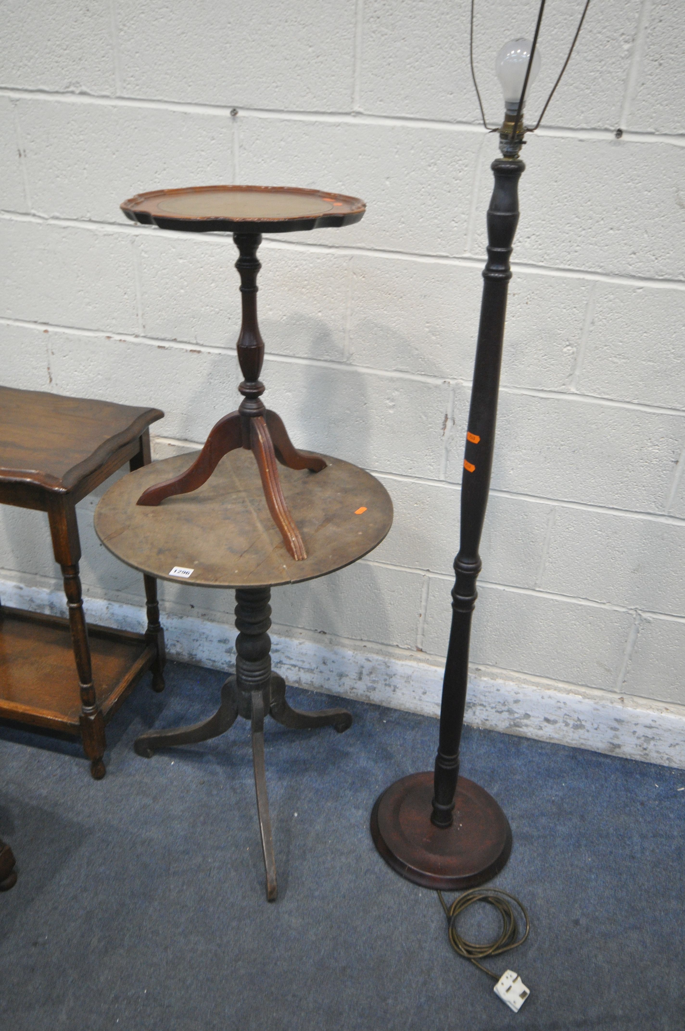 A SELECTION OF OCCASIONAL FURNITURE, to include two Victorian pole screens, a Georgian tripod table, - Image 4 of 4