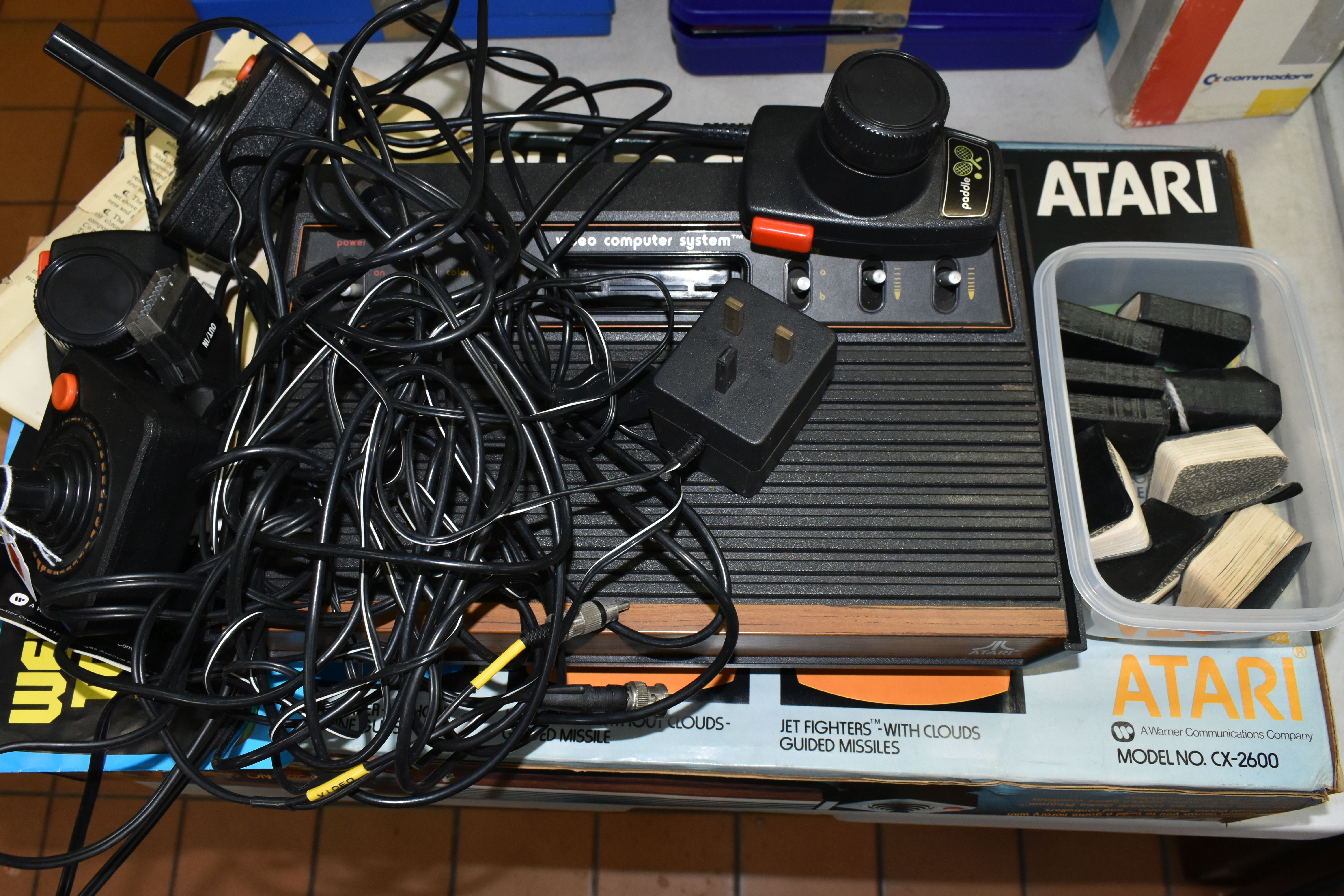 ATARI VCS BOXED, includes power supply and controllers but no games, everything untested, with