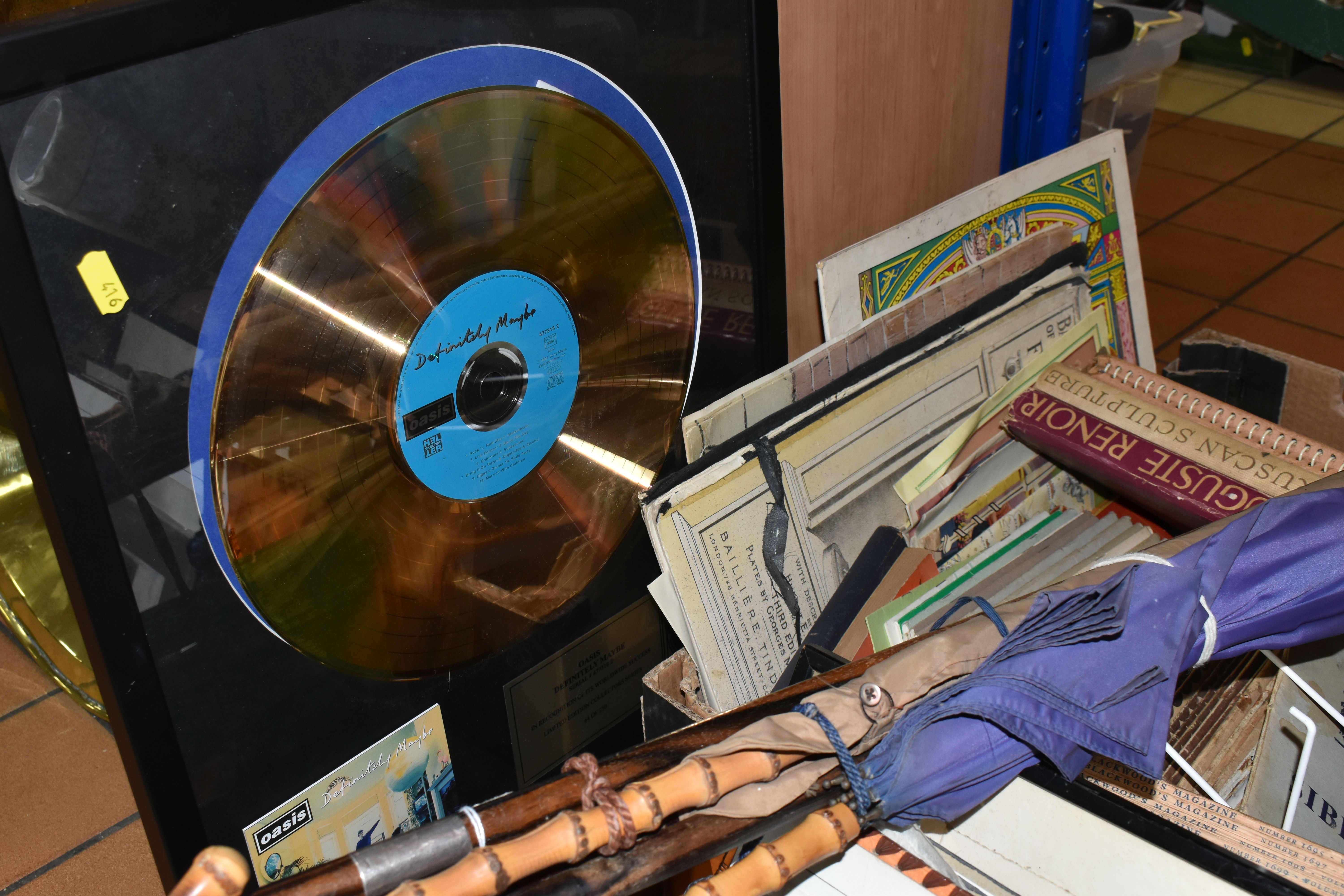 TWO BOXES AND LOOSE EPHEMERA AND WALKING STICKS, including a large collection of vintage - Image 13 of 13