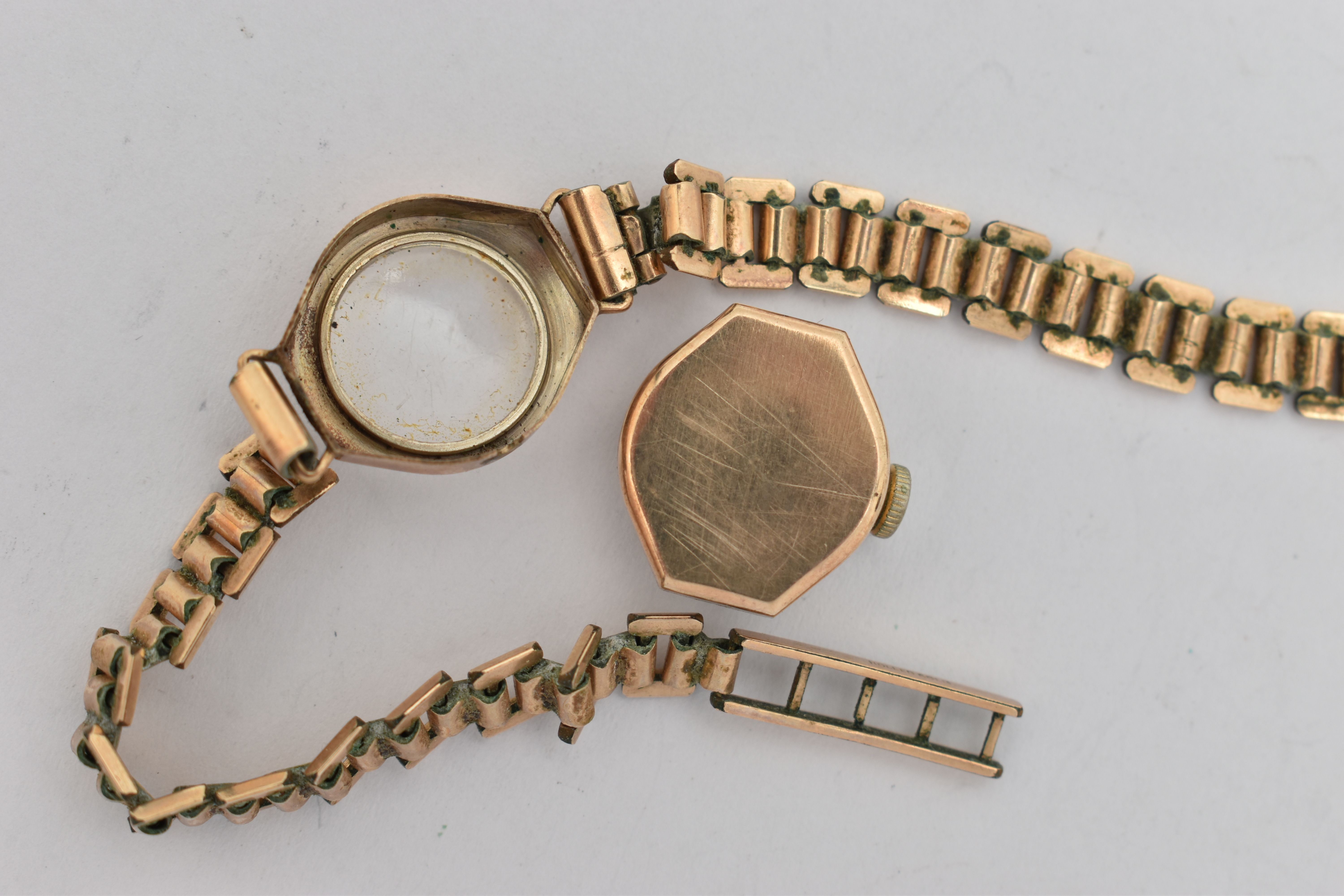 A 9CT GOLD LADIES WRISTWATCH, hand wound movement, round dial signed 'Regency', baton markers, - Image 2 of 3