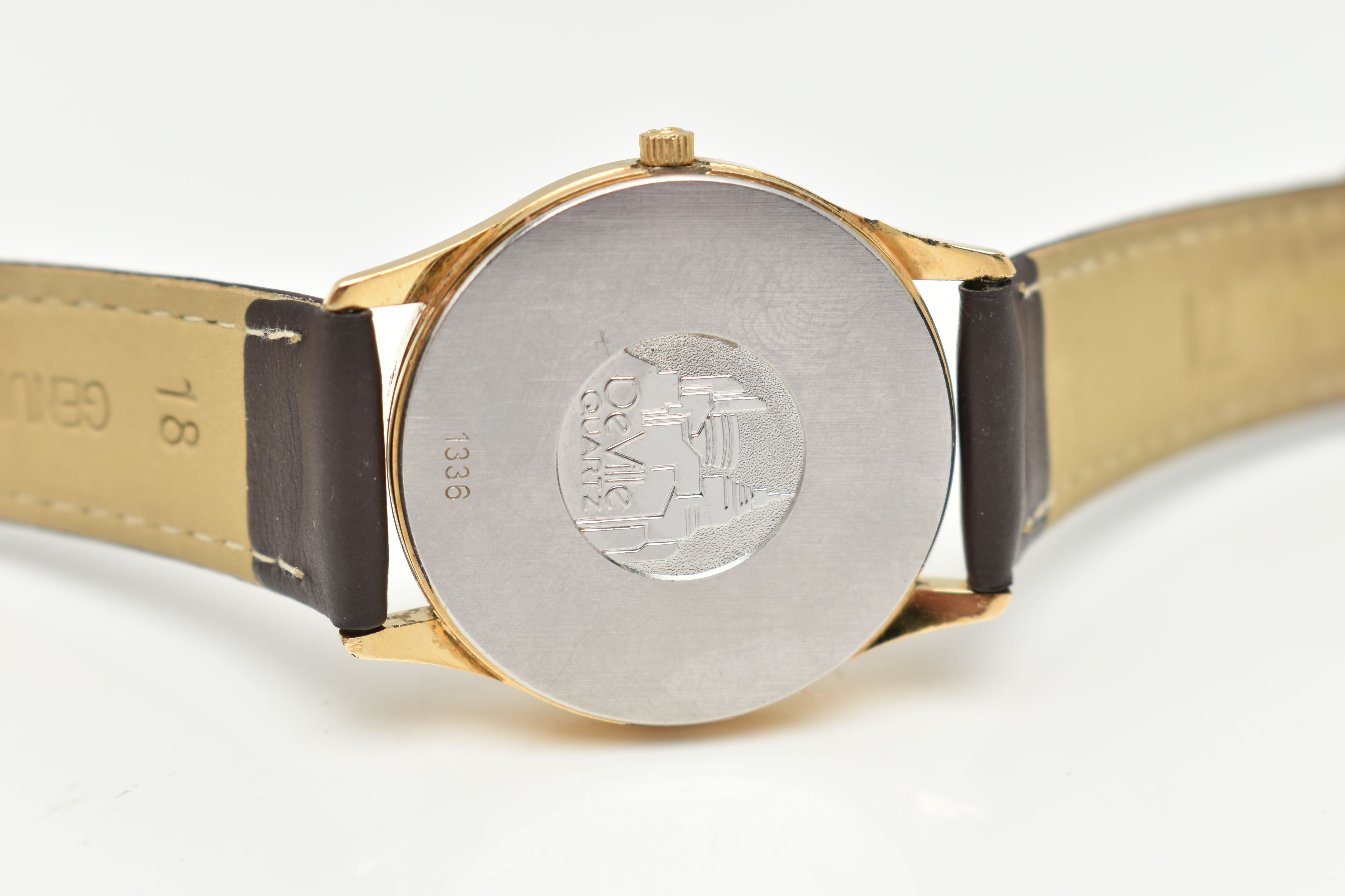 A GENTS 'OMEGA DE VILLE' WRISTWATCH, quartz movement, round white dial signed 'Omega De Ville, - Image 5 of 6