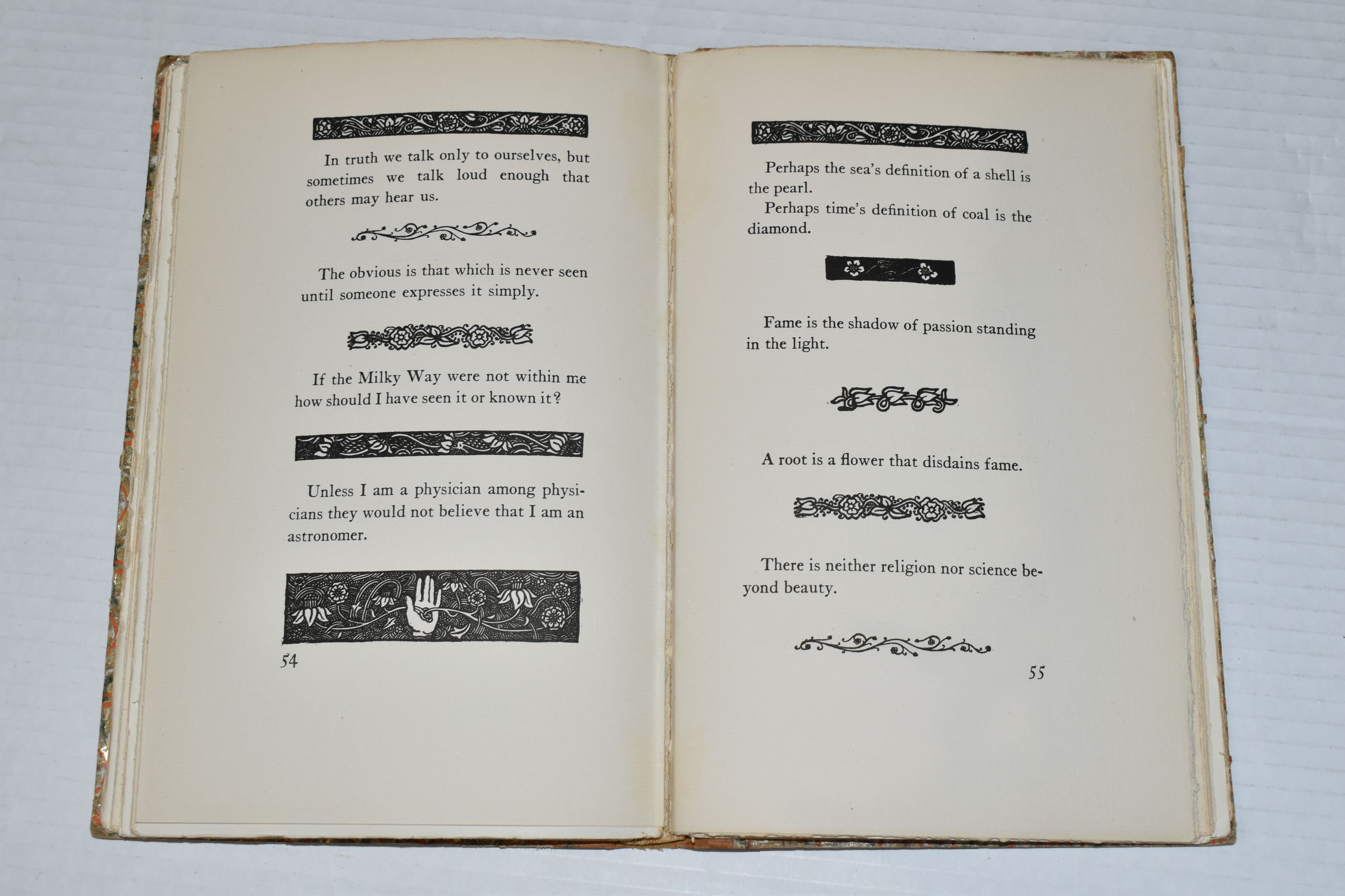 GIBRAN; KAHLIL, Sand And Foam - A Book of Aphorisms, 1st Edition; of the first edition of Sand and - Image 12 of 13
