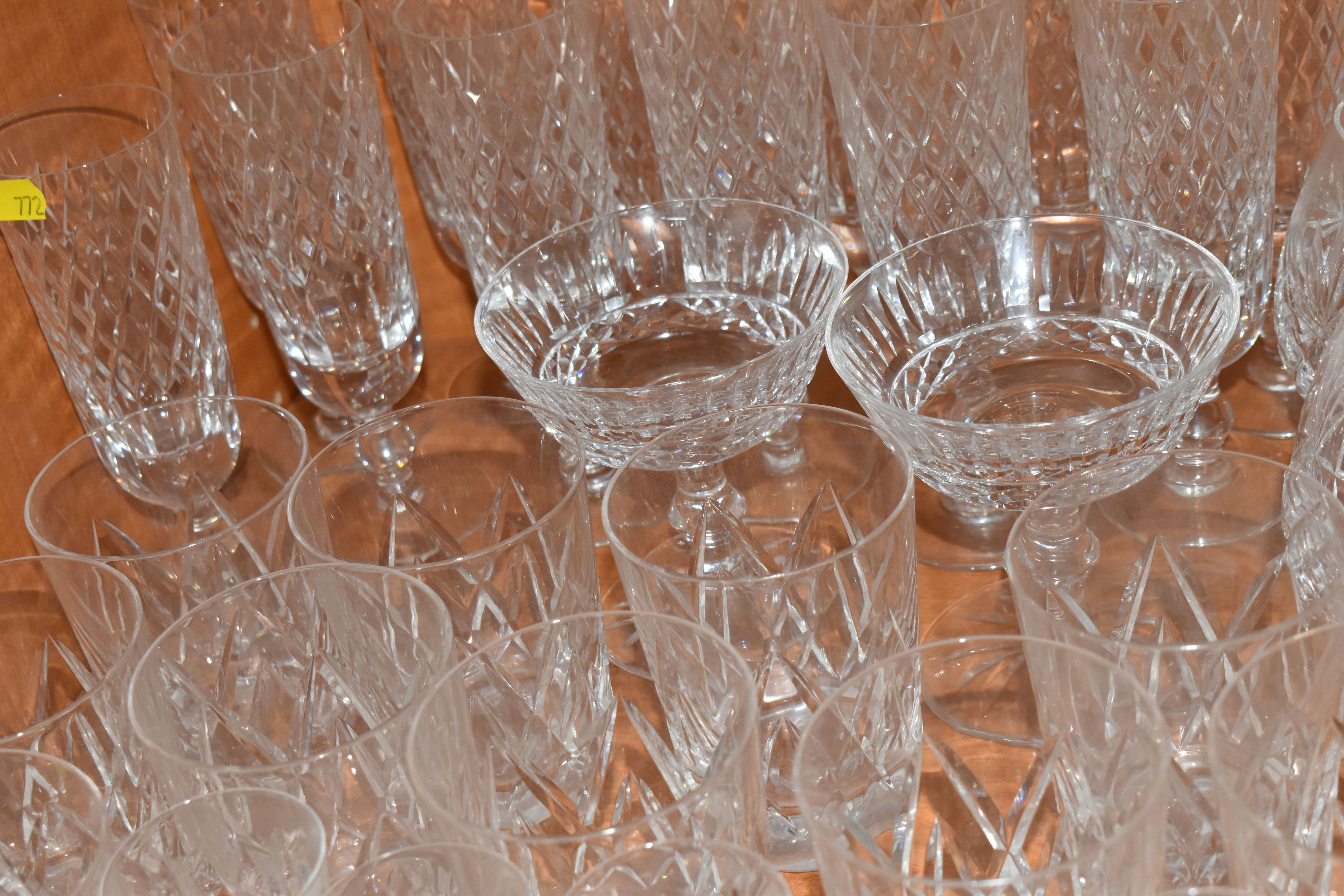 A COLLECTION OF ASSORTED DRINKING GLASSES. including a set of twelve champagne flutes, a set of - Image 6 of 7