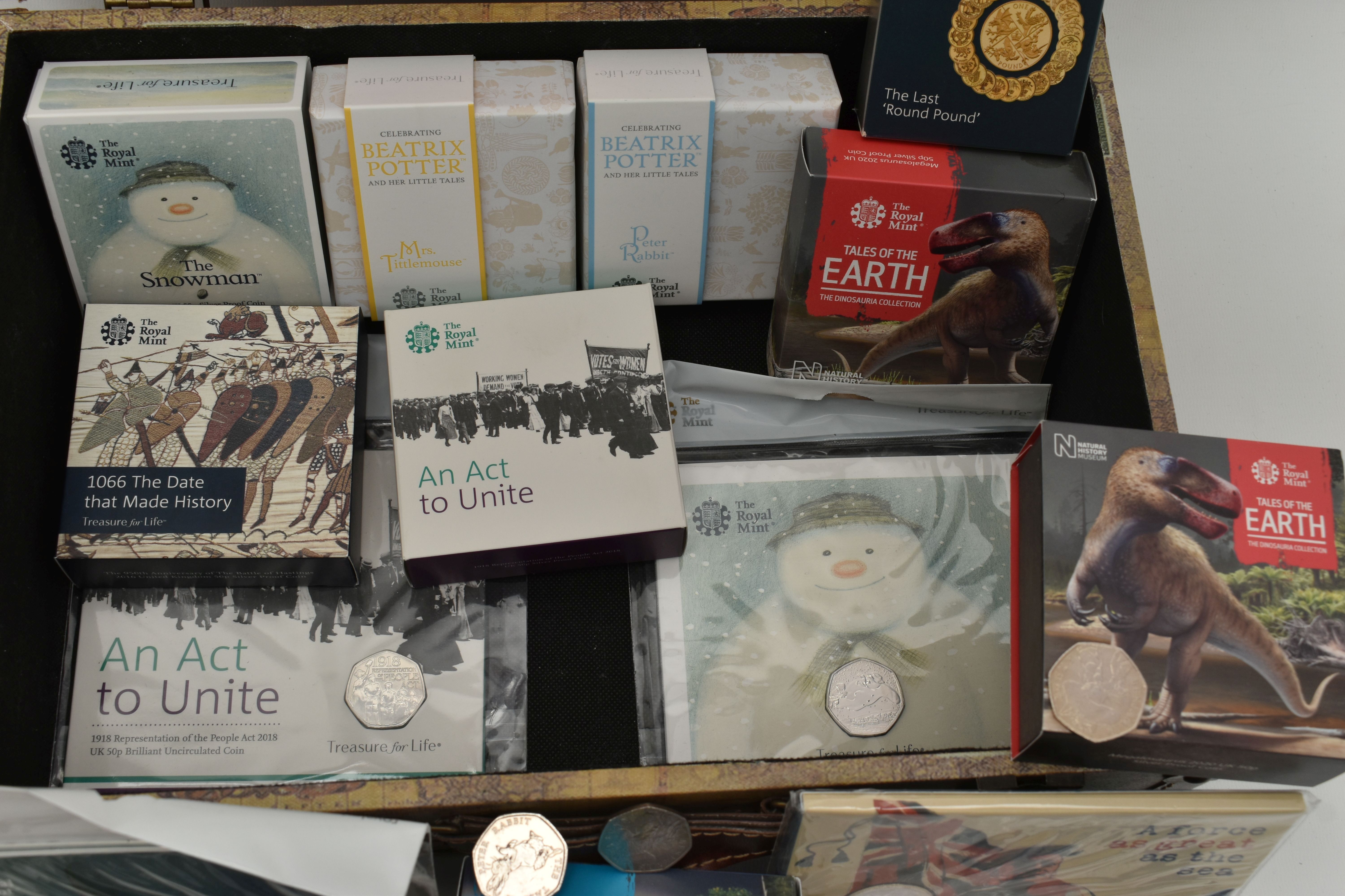 A CASE FULL OF ROYAL MINT COINS, to include sealed pack of 50P coins, 2018 People Act x2, - Image 3 of 5