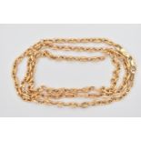 A 9CT GOLD MARNIER CHAIN, fitted with a lobster clasp, hallmarked 9ct London import, length 440mm,