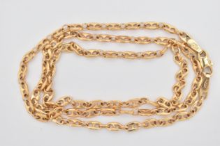 A 9CT GOLD MARNIER CHAIN, fitted with a lobster clasp, hallmarked 9ct London import, length 440mm,