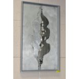 BARRY BRETTELL (CONTEMPORARY) A VINTAGE MIXED MEDIA WALL PLAQUE, the abstract design is composed