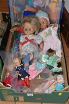 A QUANTITY OF ASSORTED DOLLS, to include a Pedigree Patch doll with a small quantity of original