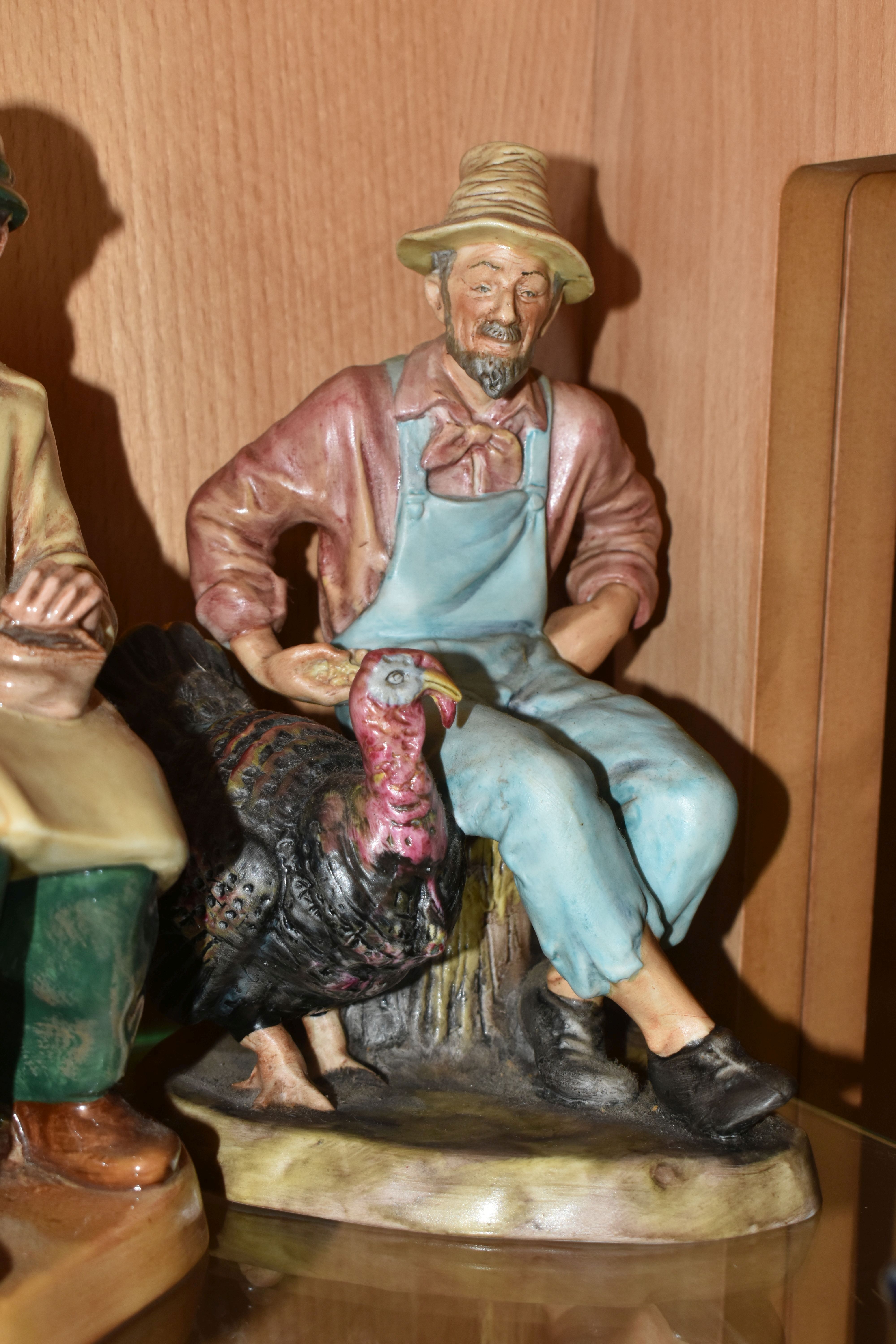 A GROUP OF FIVE ROYAL DOULTON FIGURES, comprising 'A Good Catch' HN2258, 'The Wayfarer' HN2362, ' - Image 6 of 8